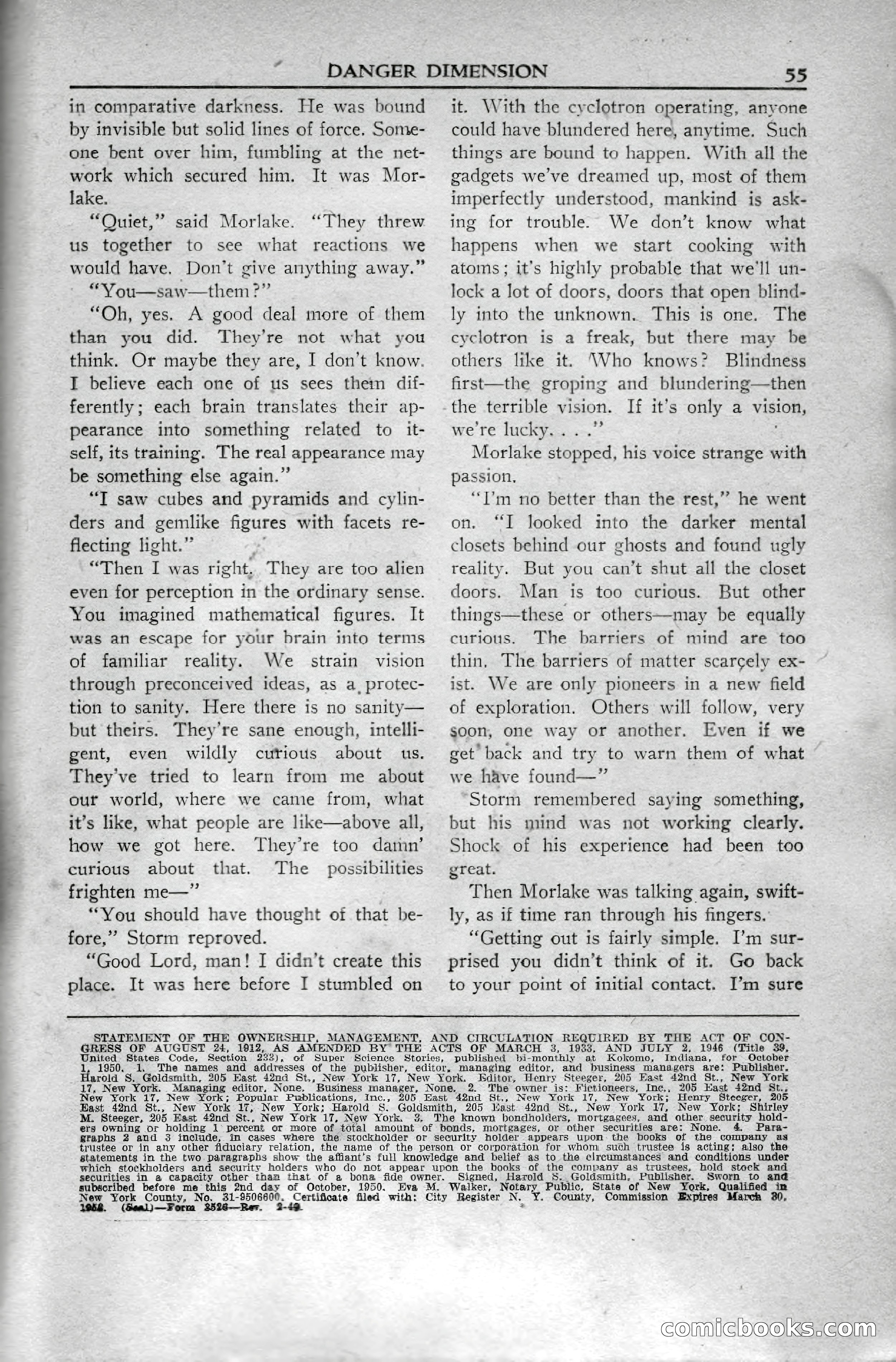 Super Science Stories, April 1951 — page 55 of 116