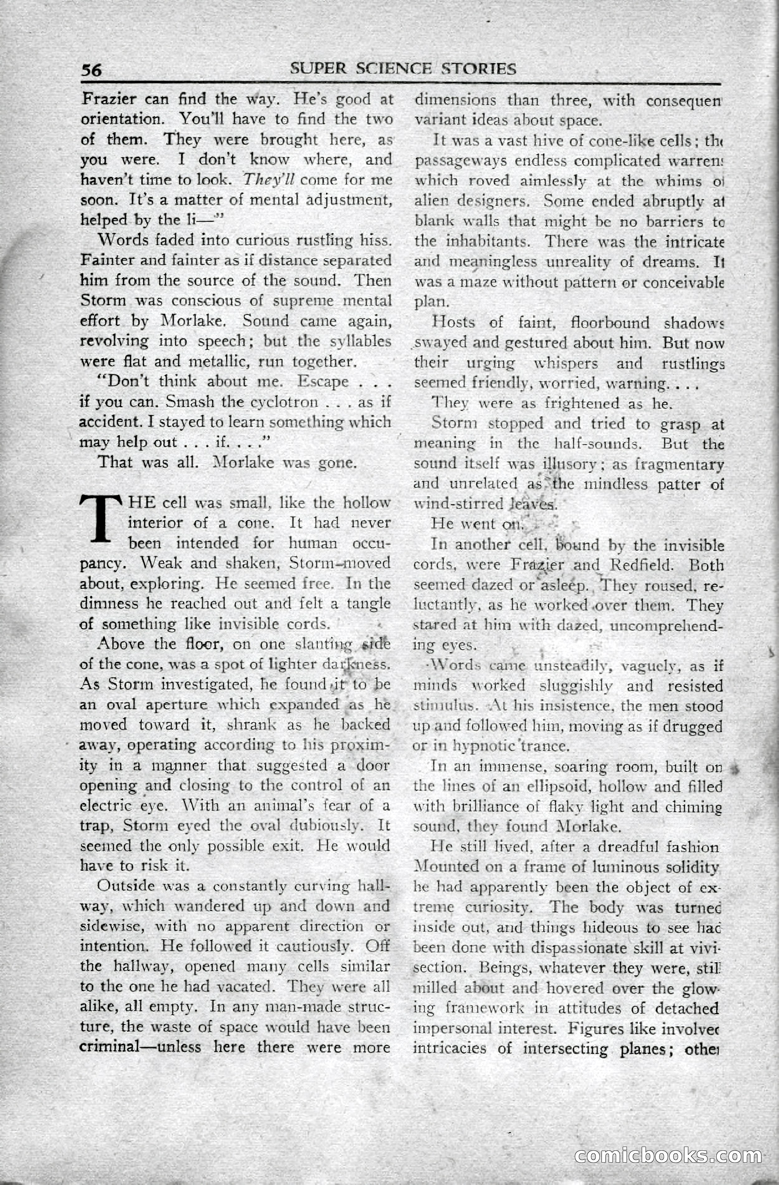 Super Science Stories, April 1951 — page 56 of 116