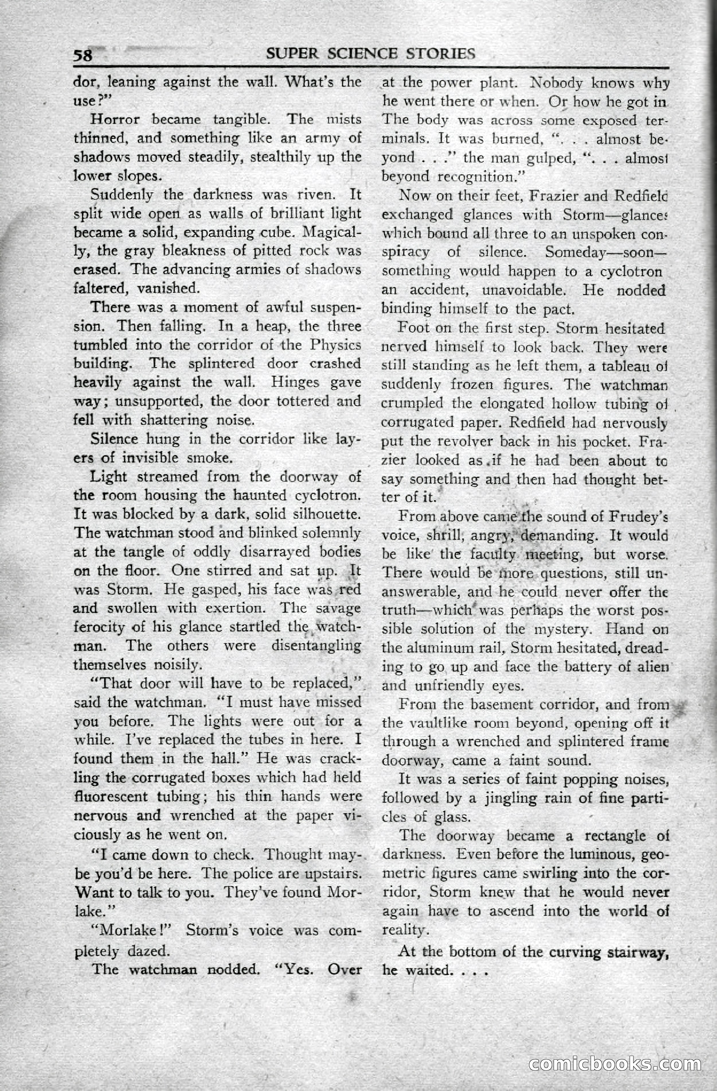 Super Science Stories, April 1951 — page 58 of 116