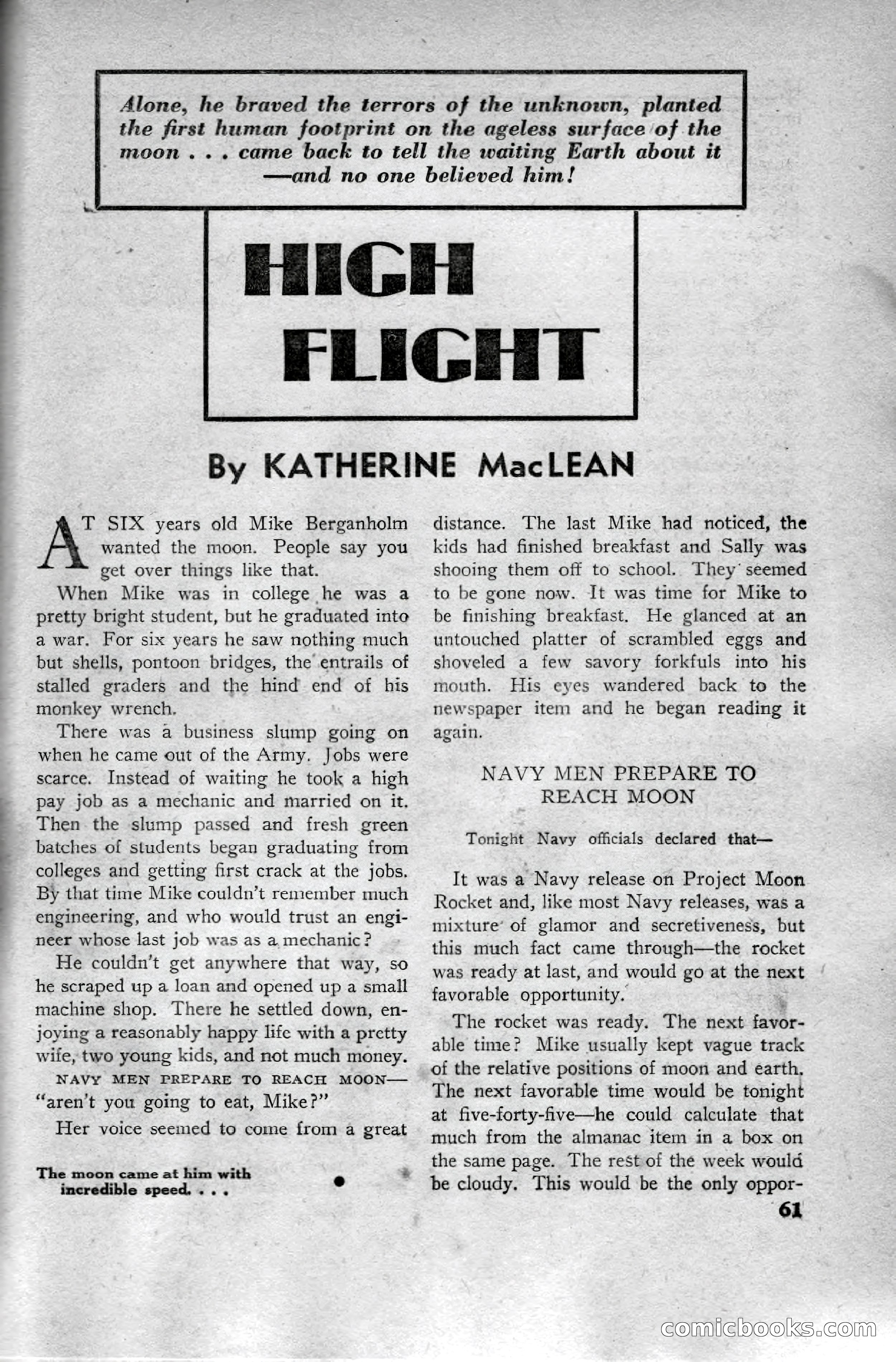 Super Science Stories, April 1951 — page 61 of 116