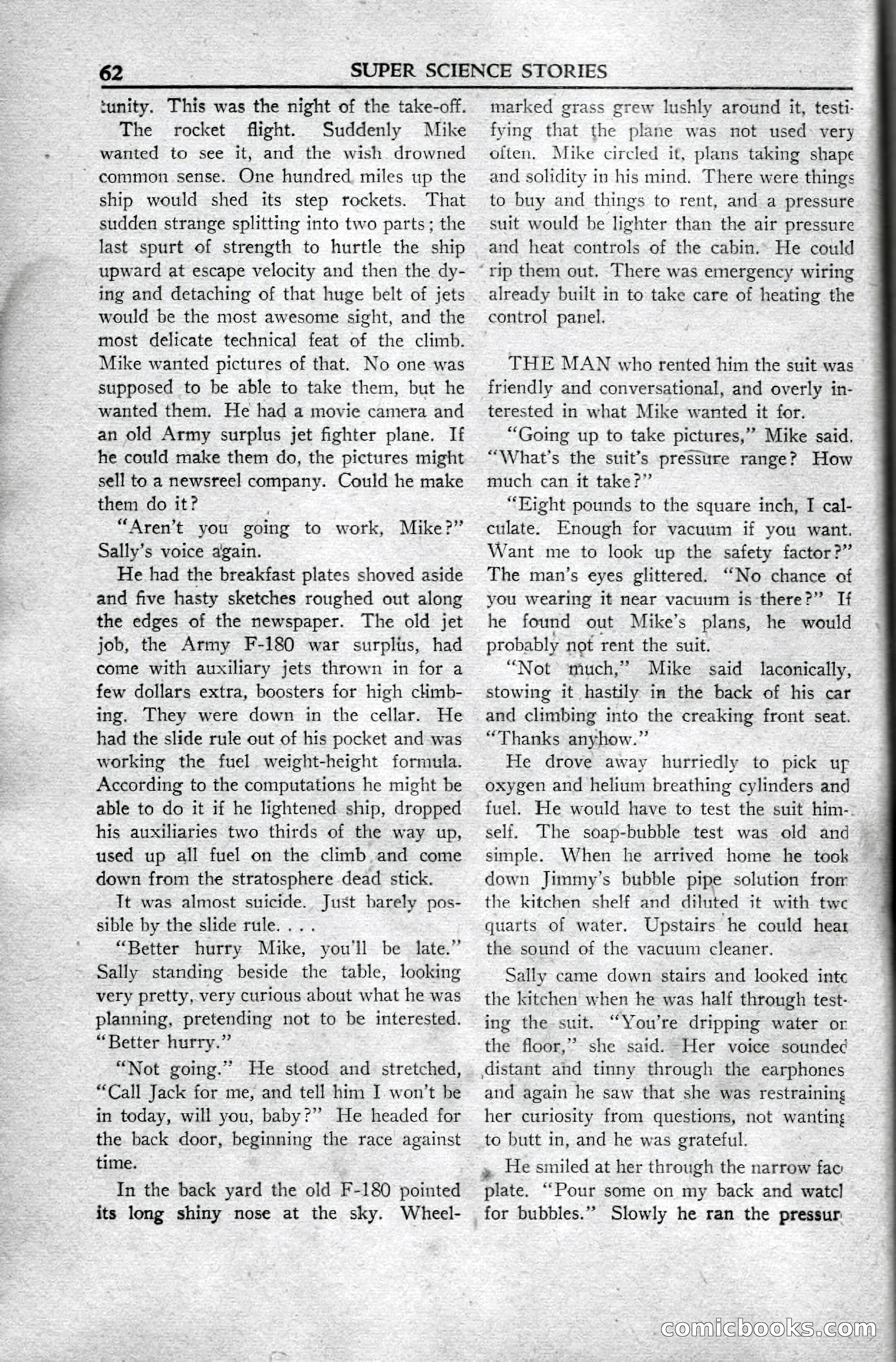 Super Science Stories, April 1951 — page 62 of 116