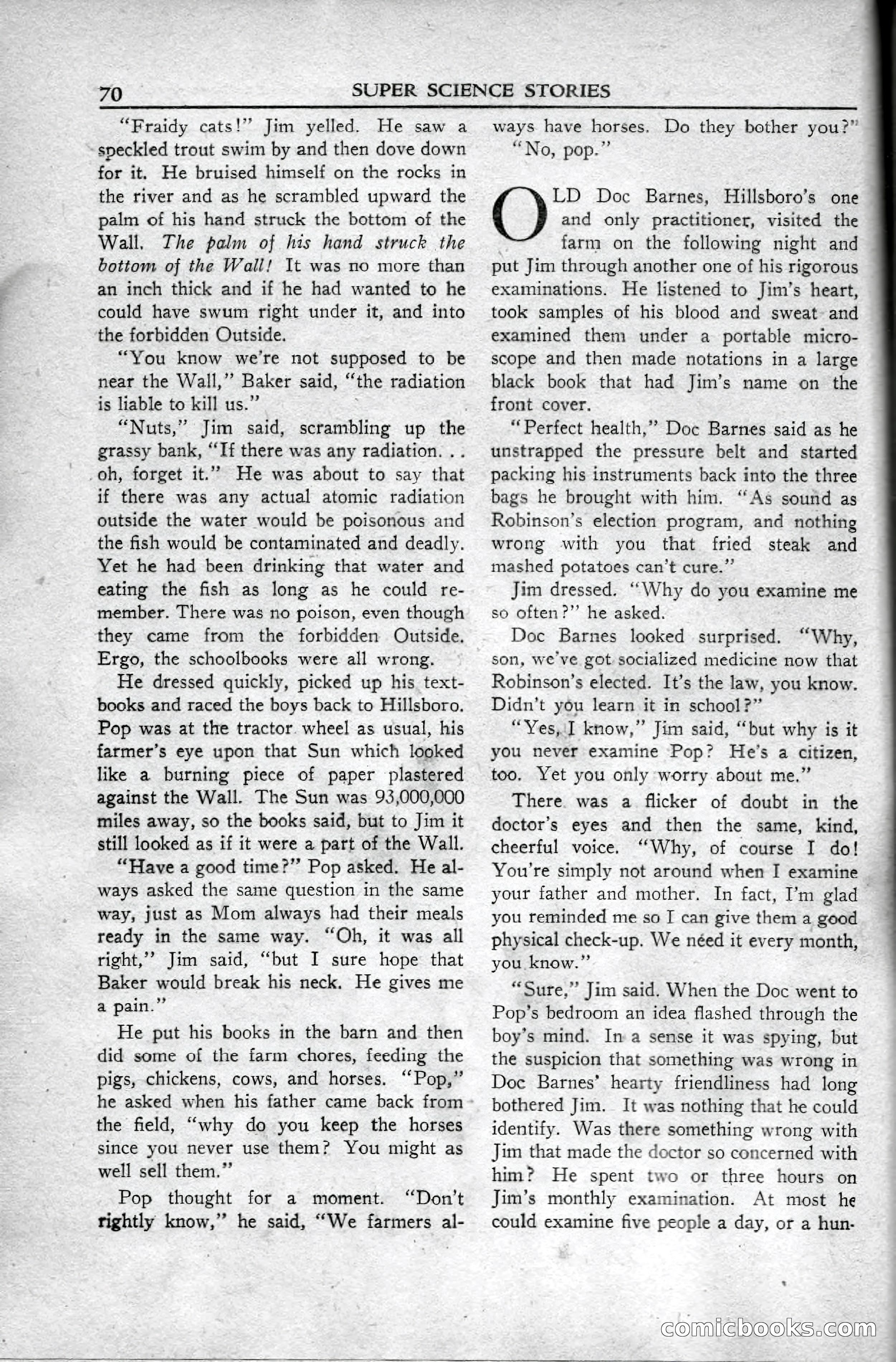Super Science Stories, April 1951 — page 70 of 116