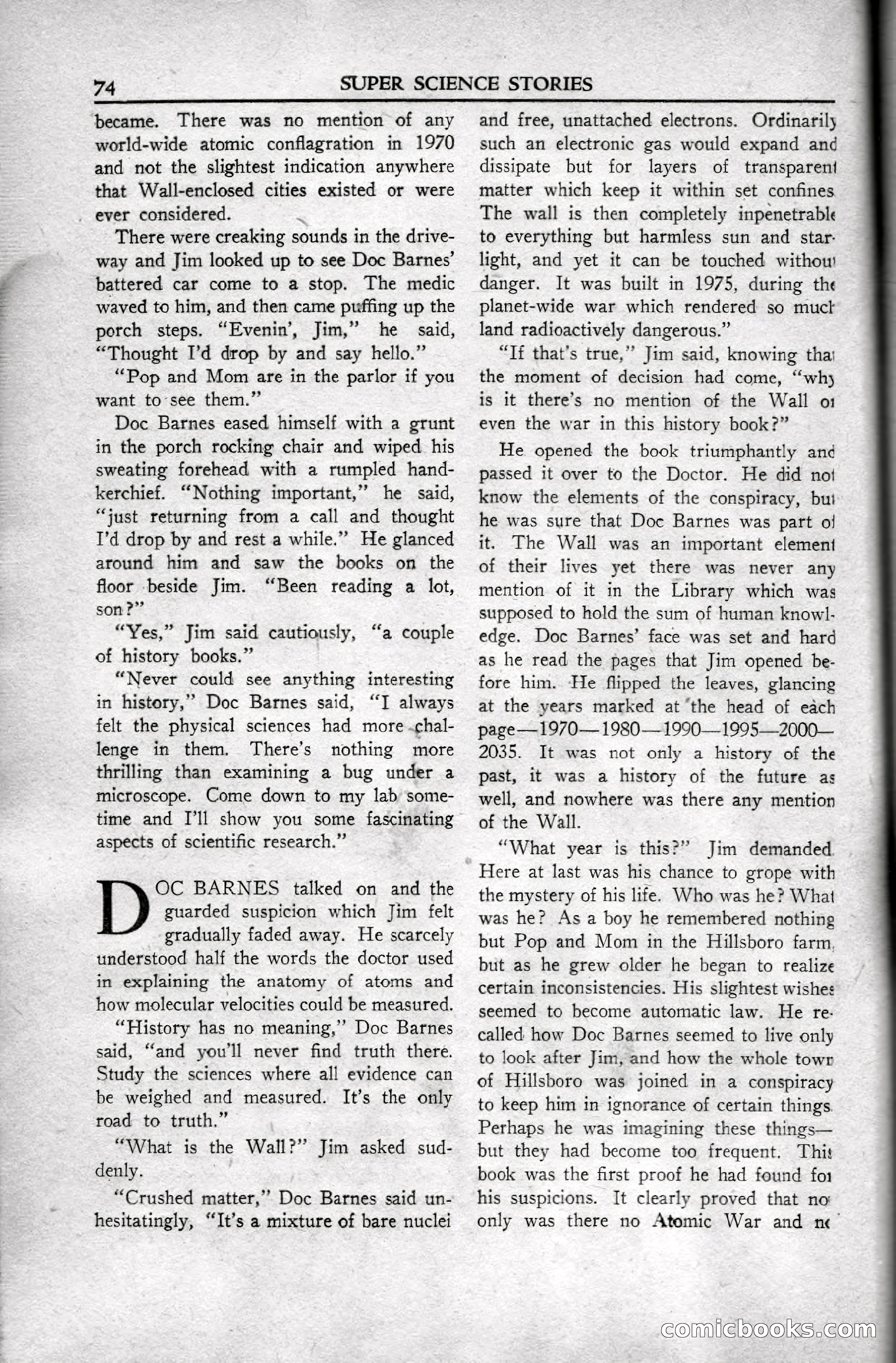 Super Science Stories, April 1951 — page 74 of 116