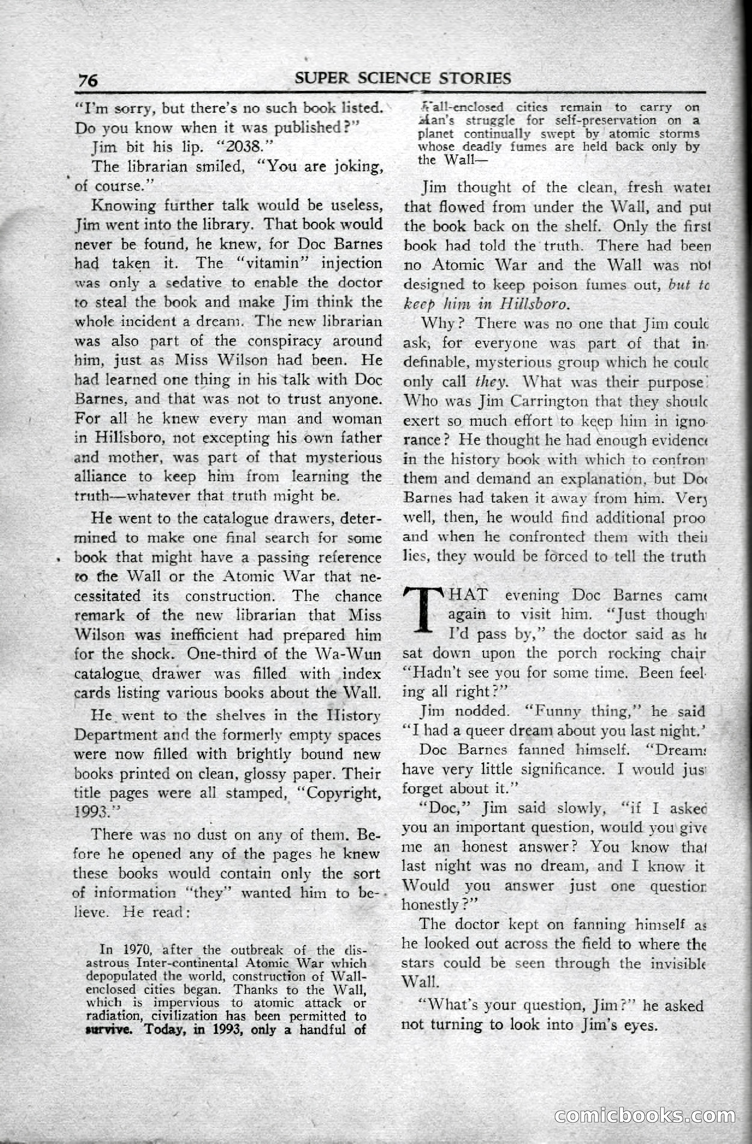 Super Science Stories, April 1951 — page 76 of 116