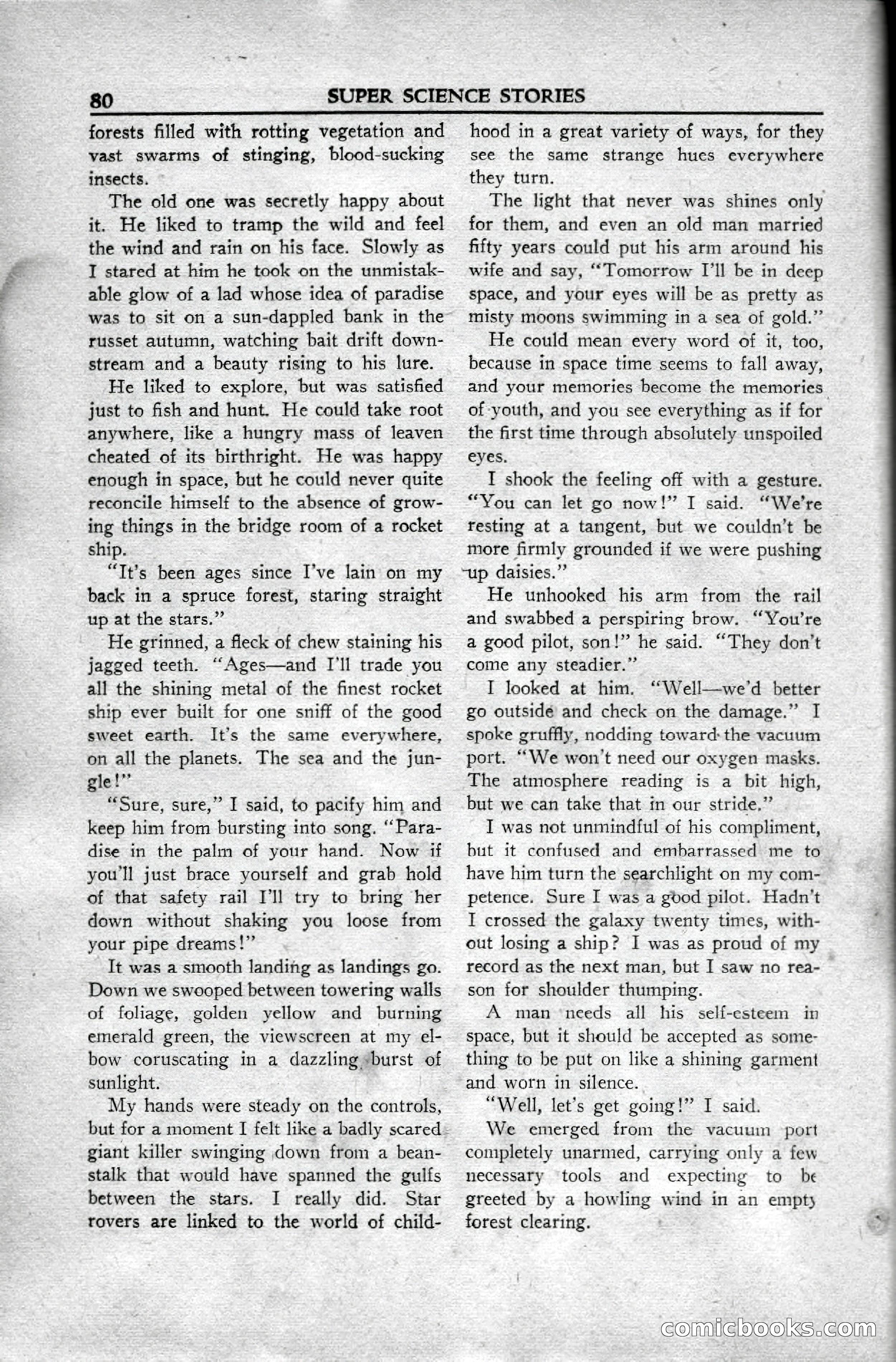 Super Science Stories, April 1951 — page 80 of 116
