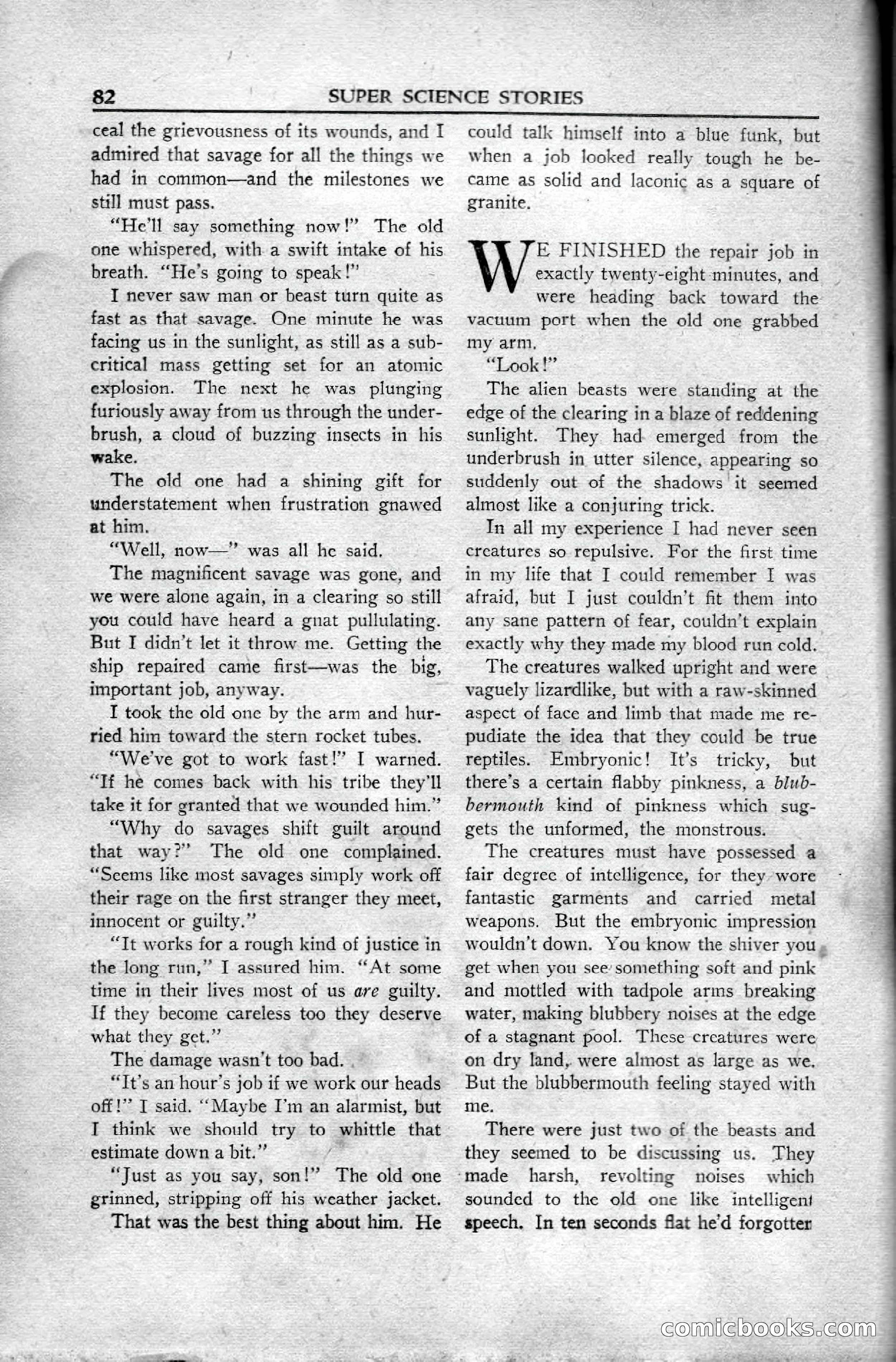 Super Science Stories, April 1951 — page 82 of 116