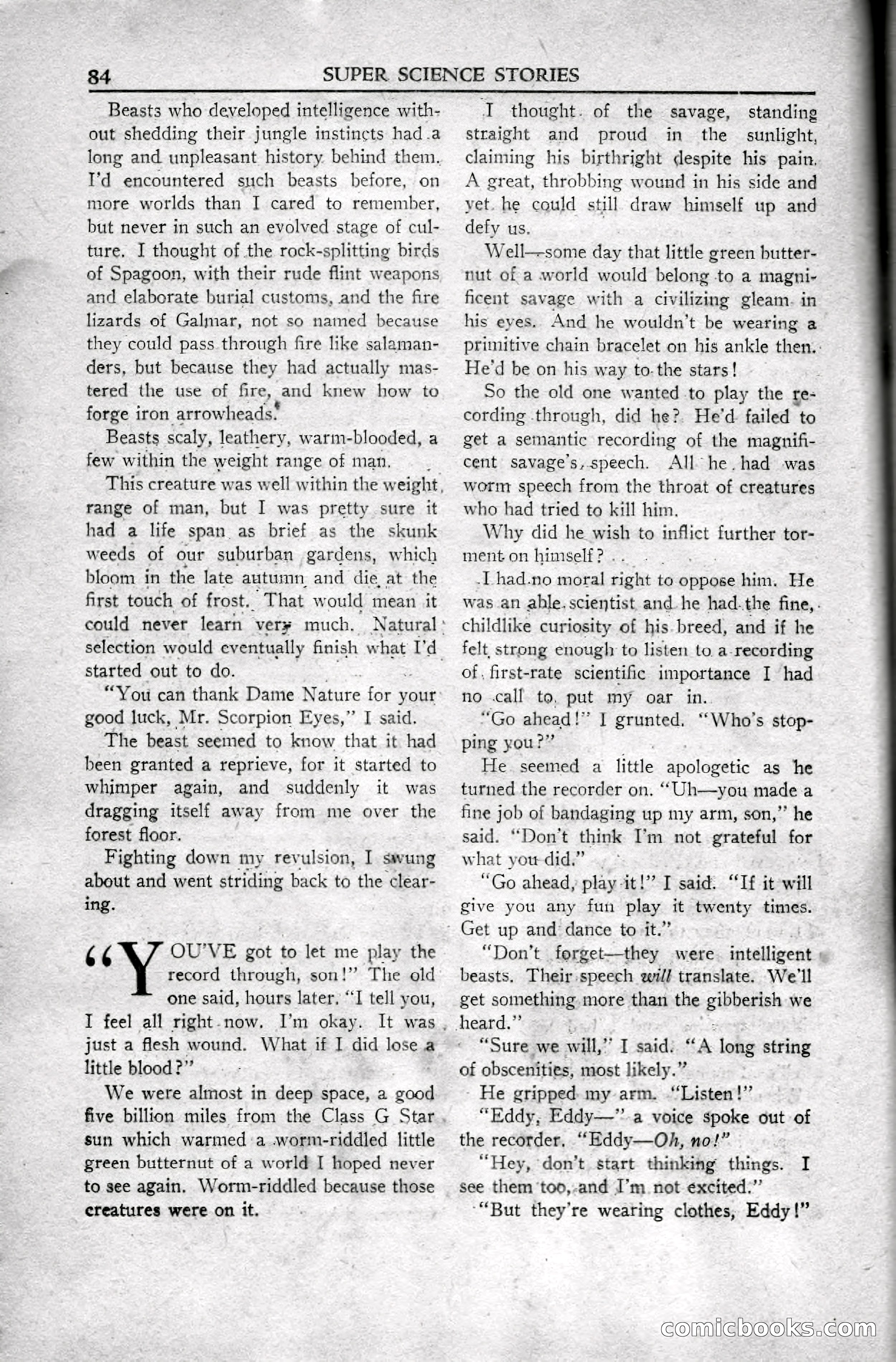 Super Science Stories, April 1951 — page 84 of 116