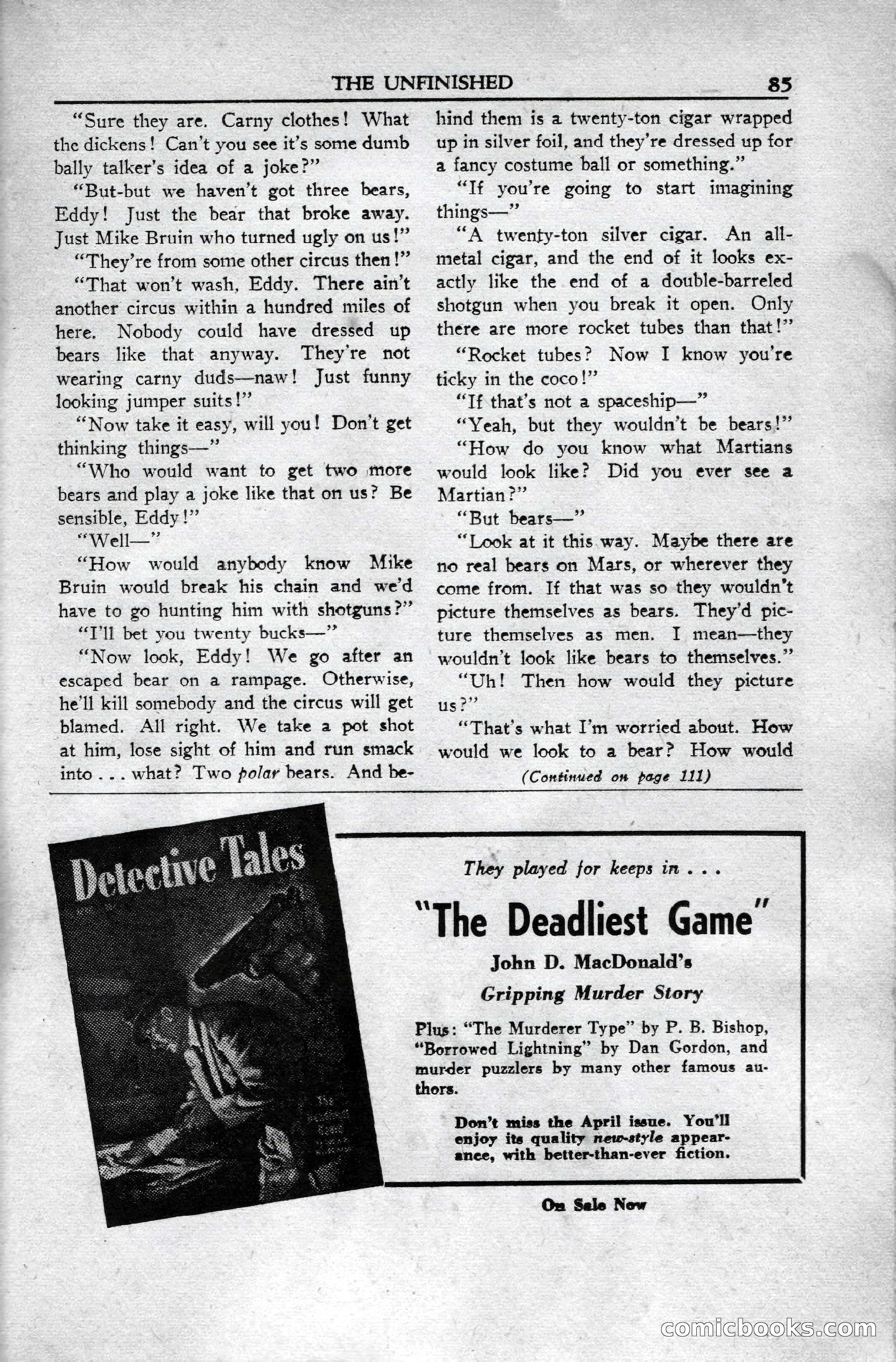 Super Science Stories, April 1951 — page 85 of 116