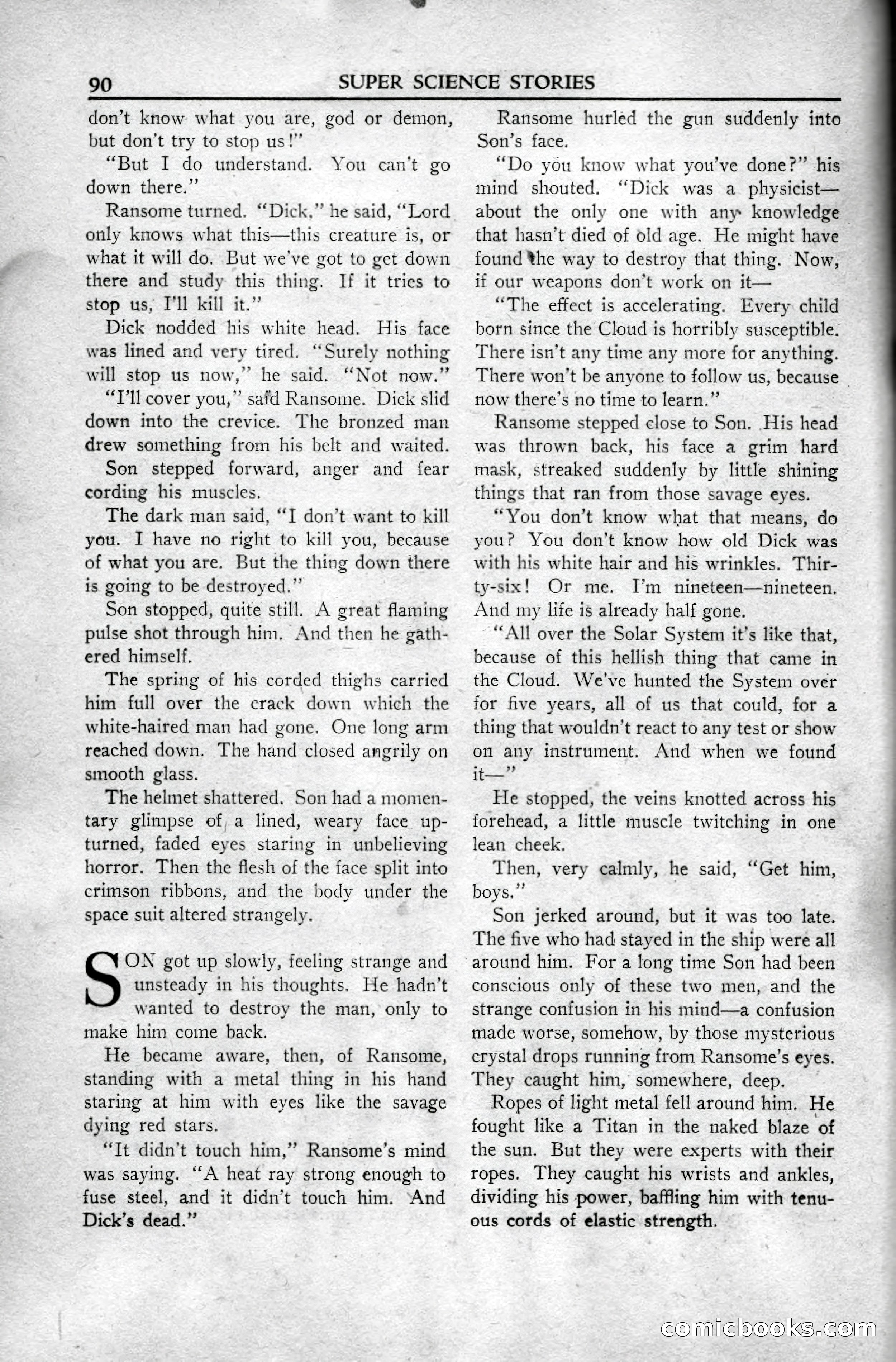 Super Science Stories, April 1951 — page 90 of 116