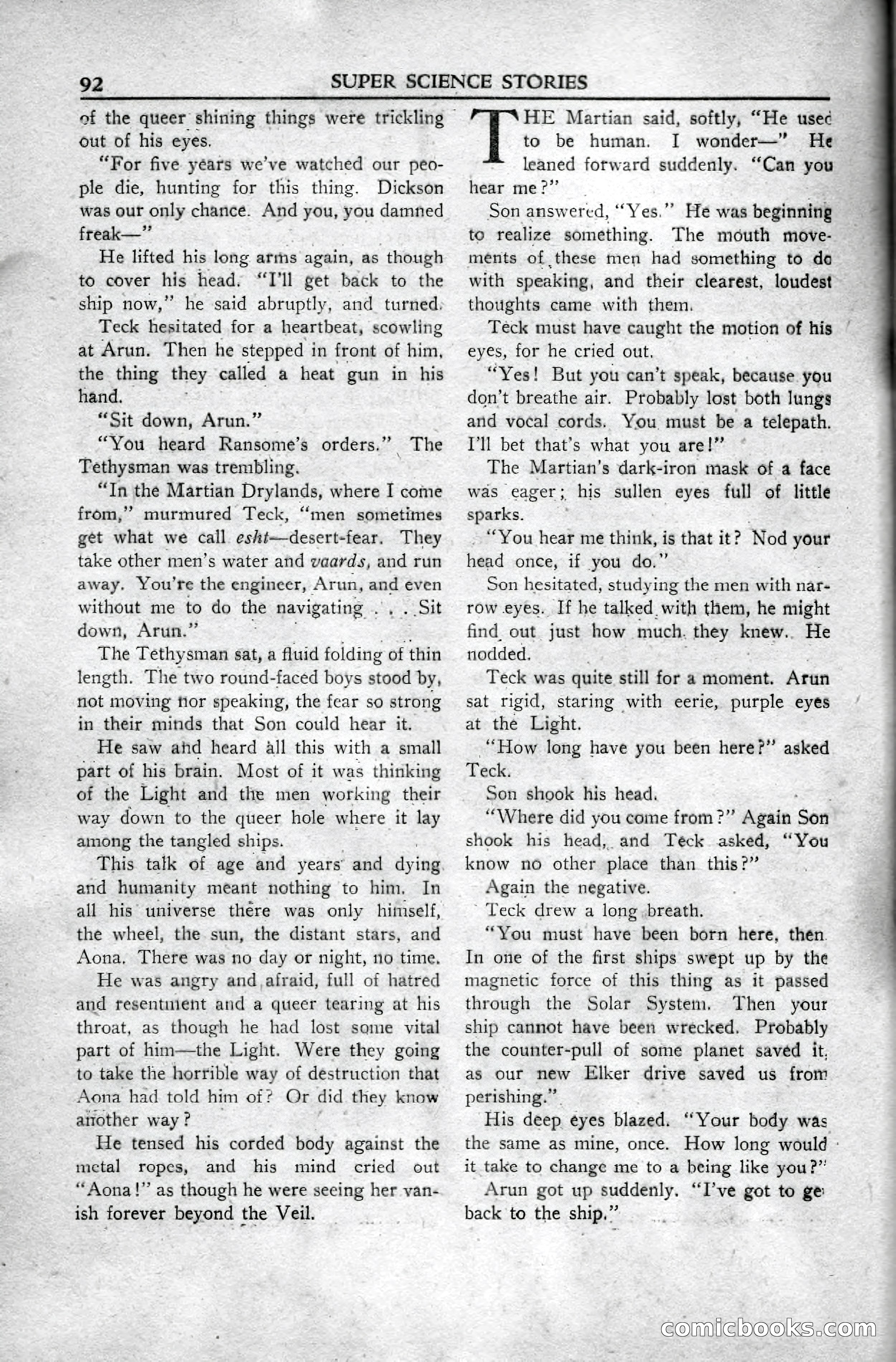 Super Science Stories, April 1951 — page 92 of 116