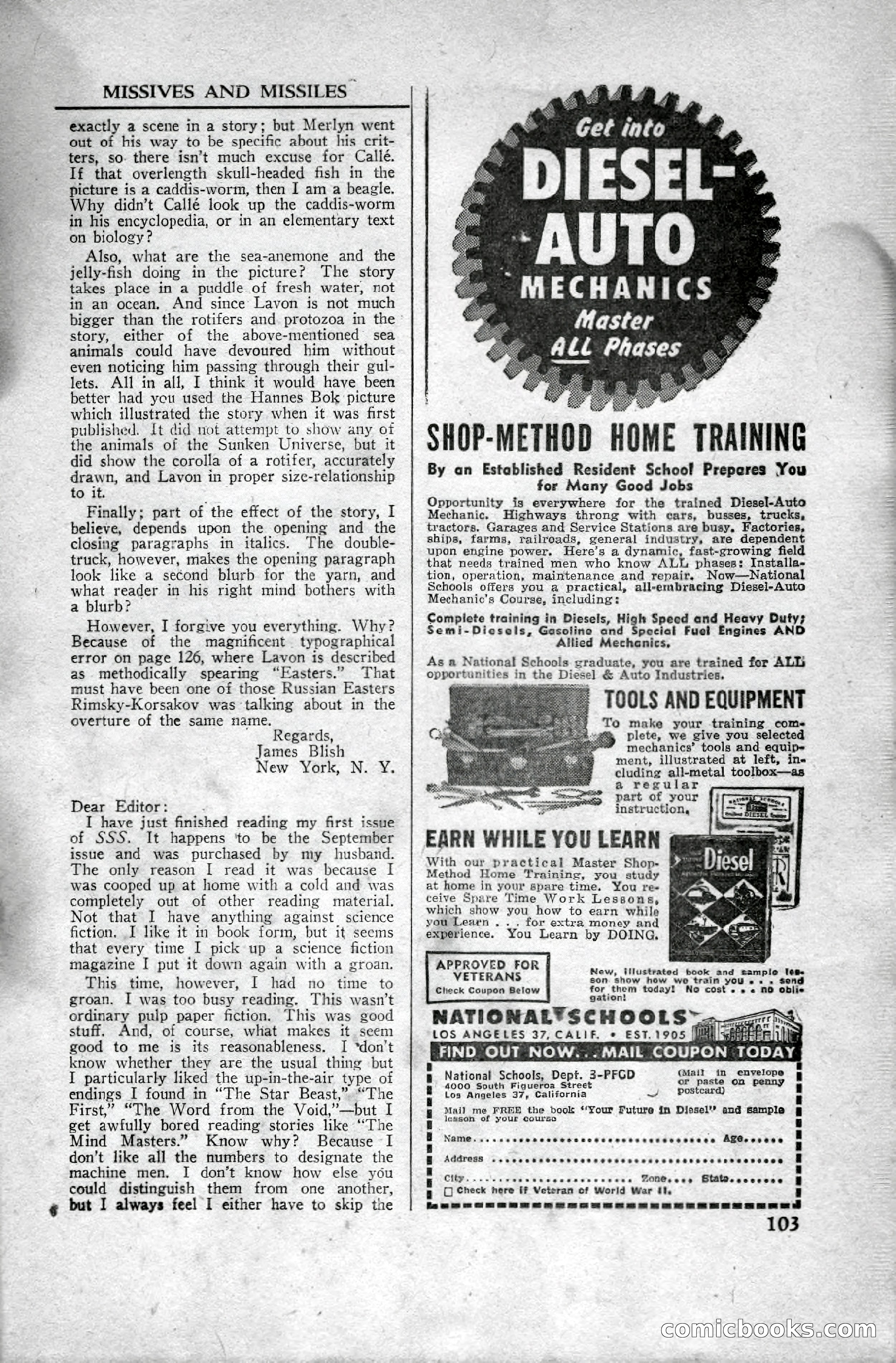 Super Science Stories, April 1951 — page 103 of 116