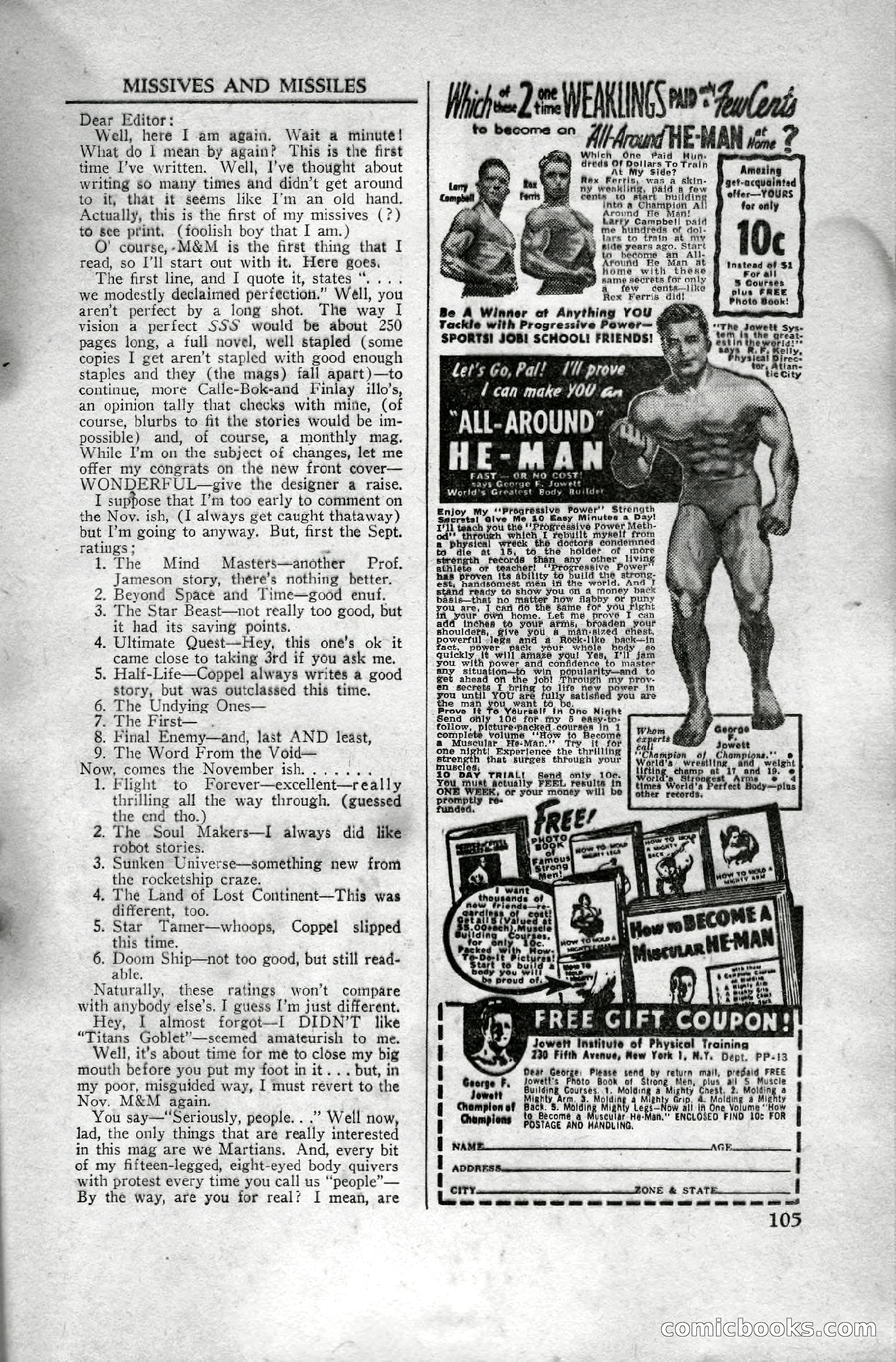 Super Science Stories, April 1951 — page 105 of 116