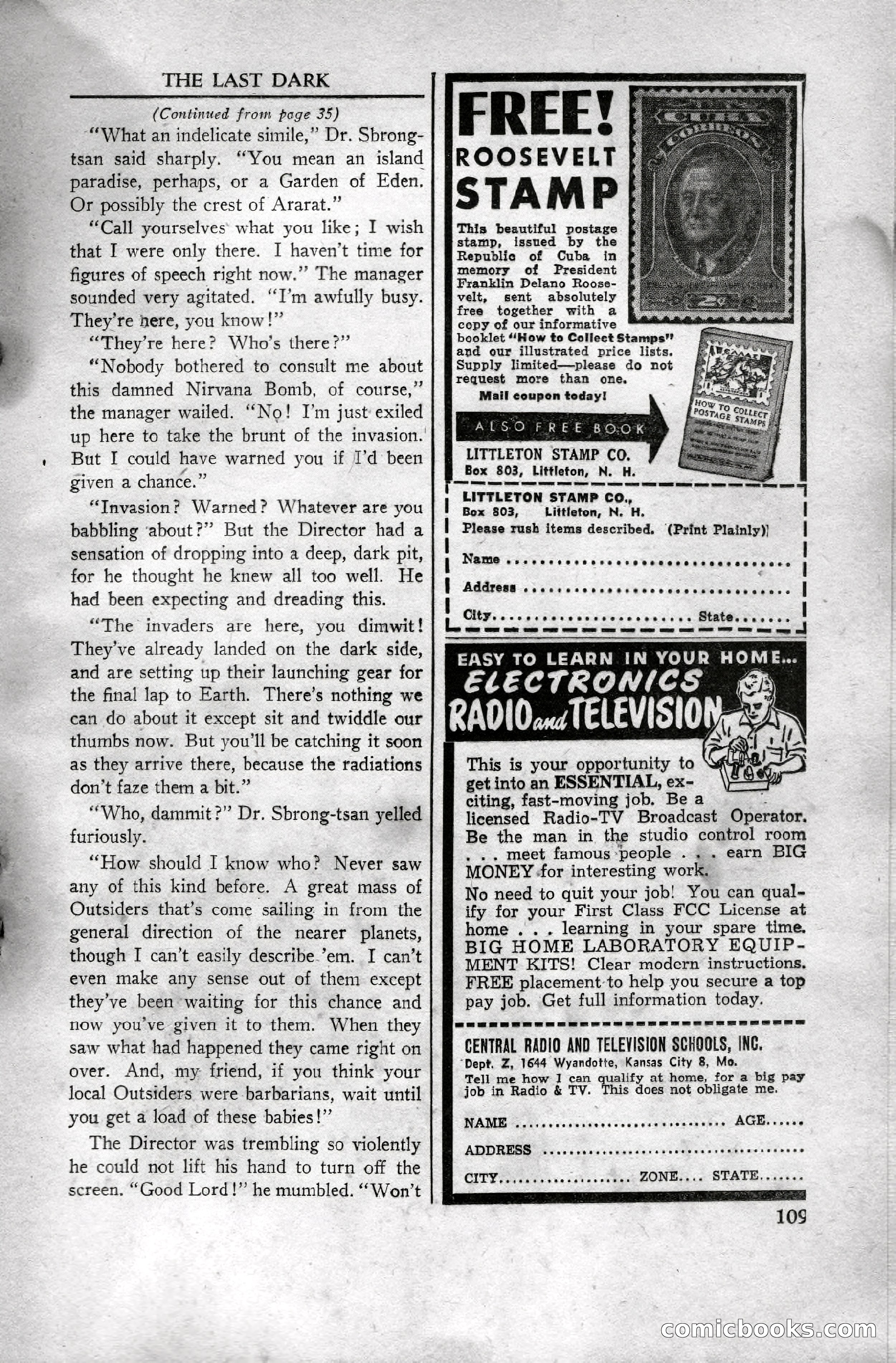 Super Science Stories, April 1951 — page 109 of 116