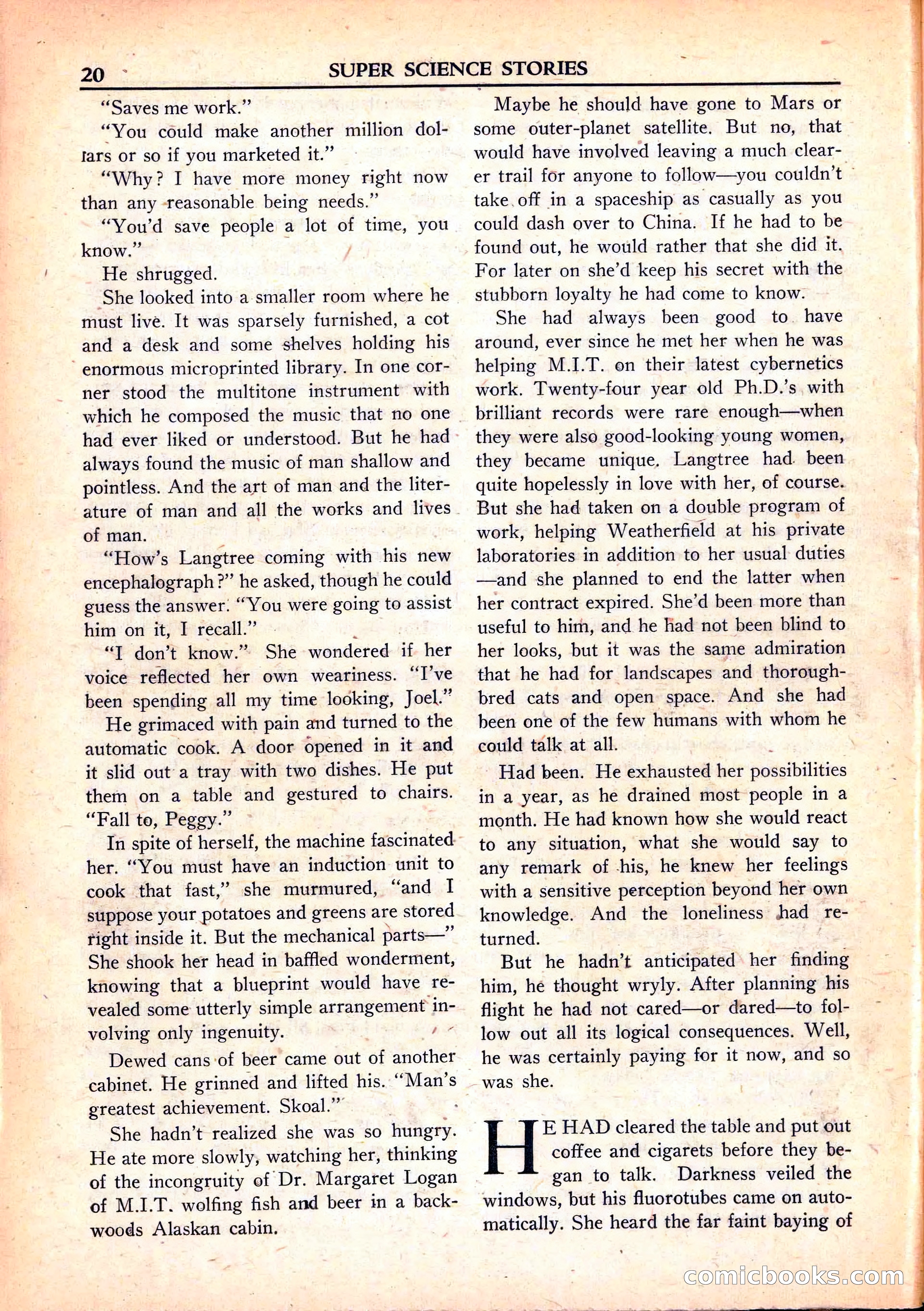 Super Science Stories, June 1951 — page 20 of 116