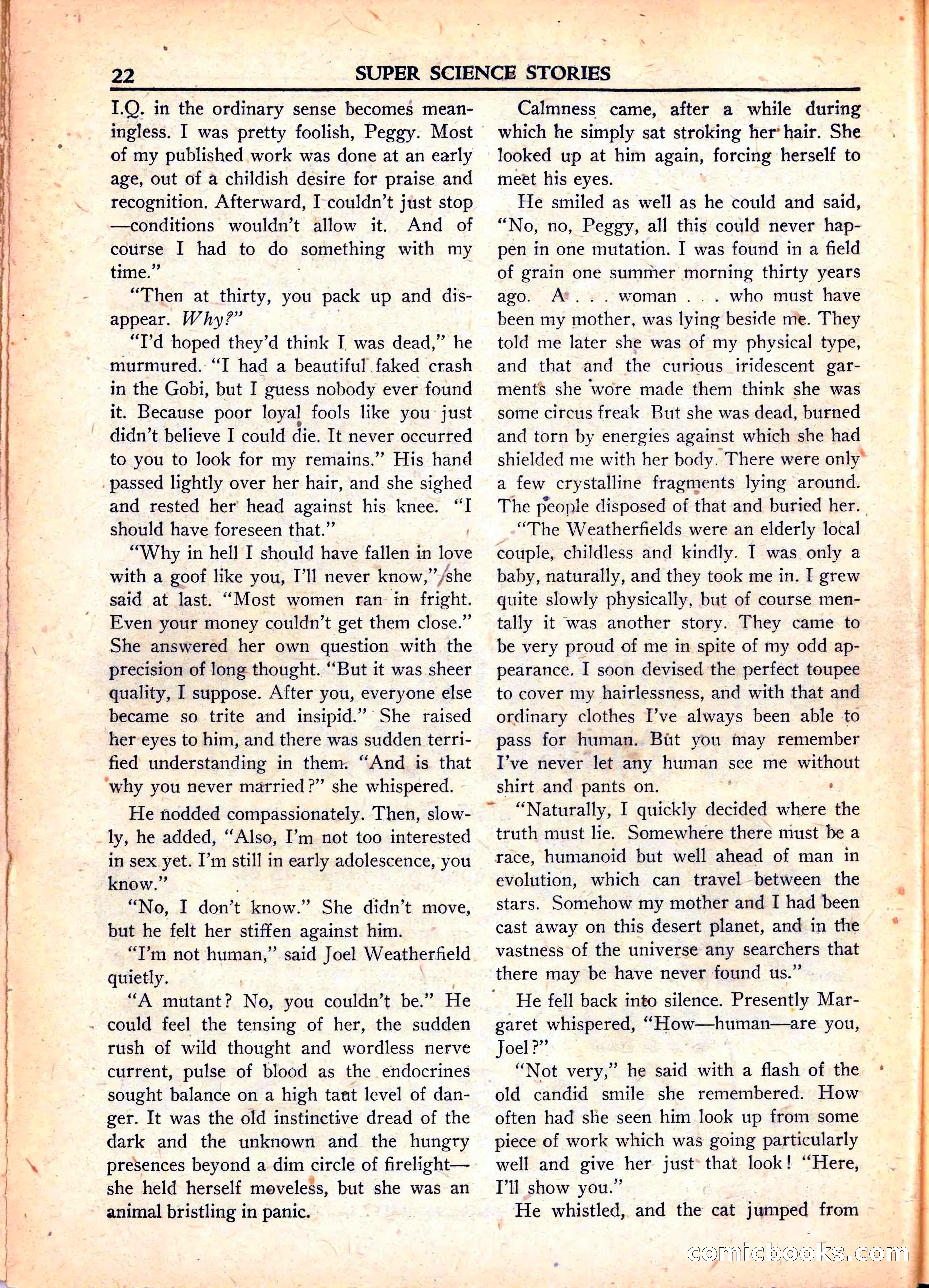Super Science Stories, June 1951 — page 22 of 116