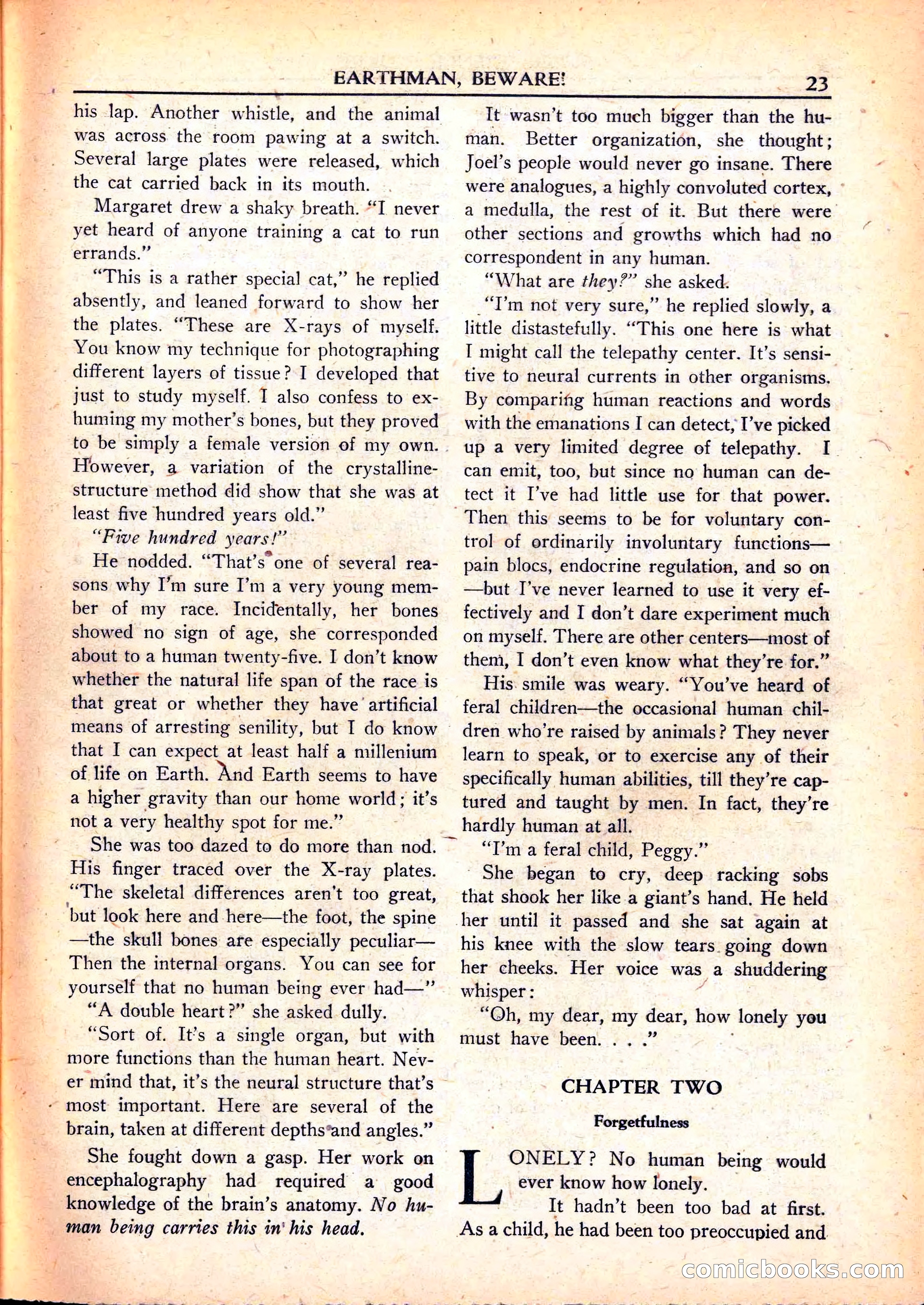 Super Science Stories, June 1951 — page 23 of 116