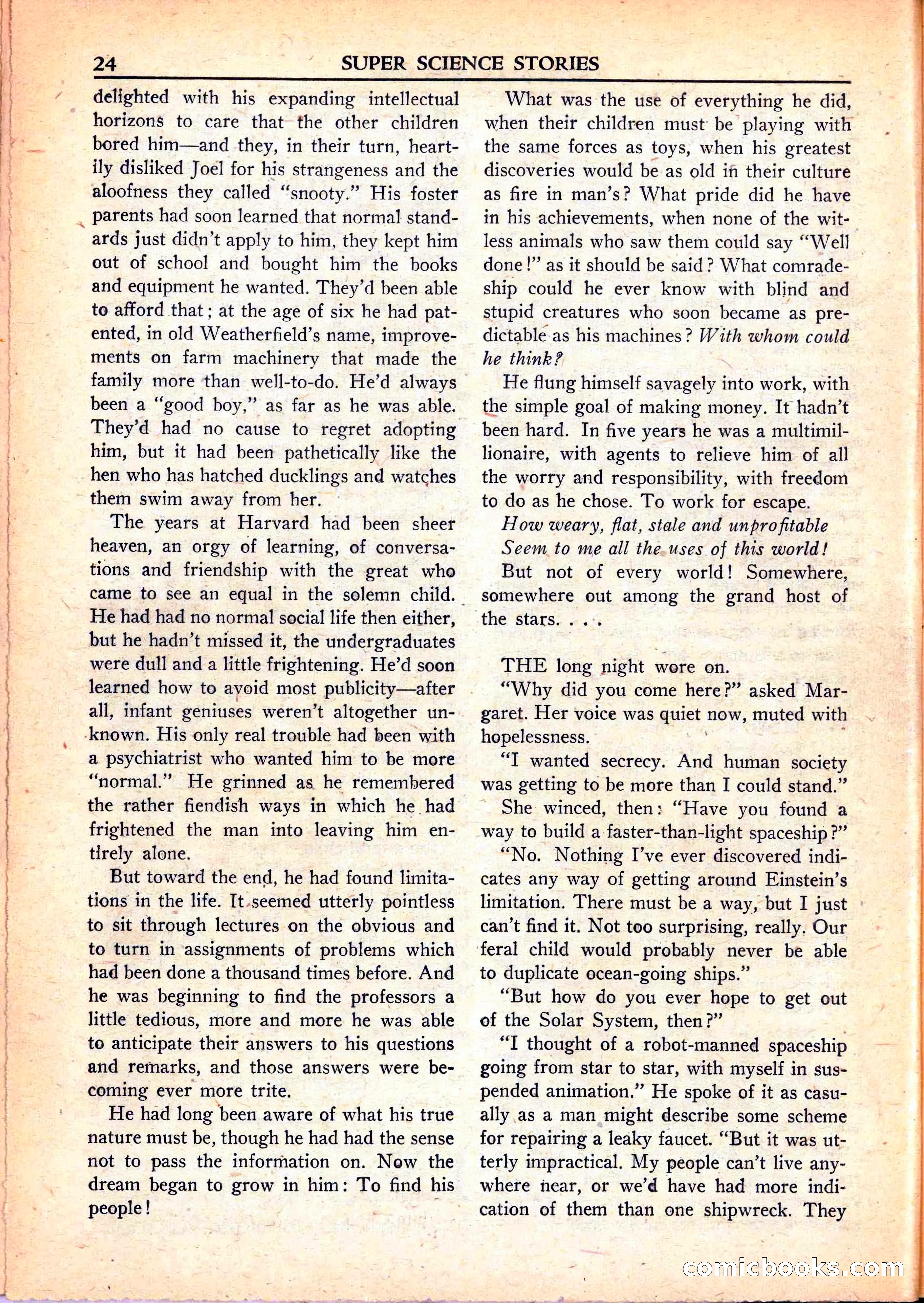 Super Science Stories, June 1951 — page 24 of 116