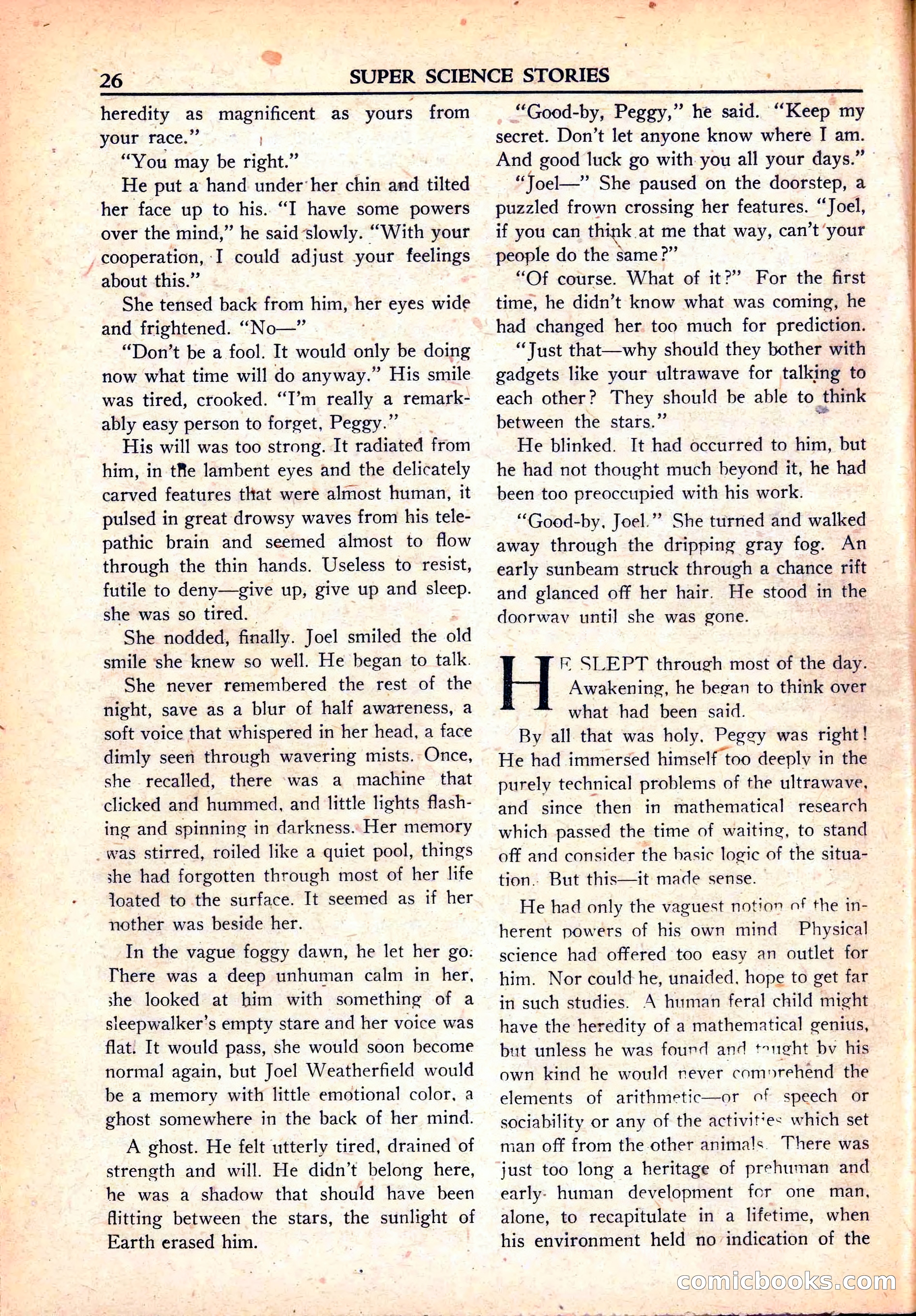 Super Science Stories, June 1951 — page 26 of 116