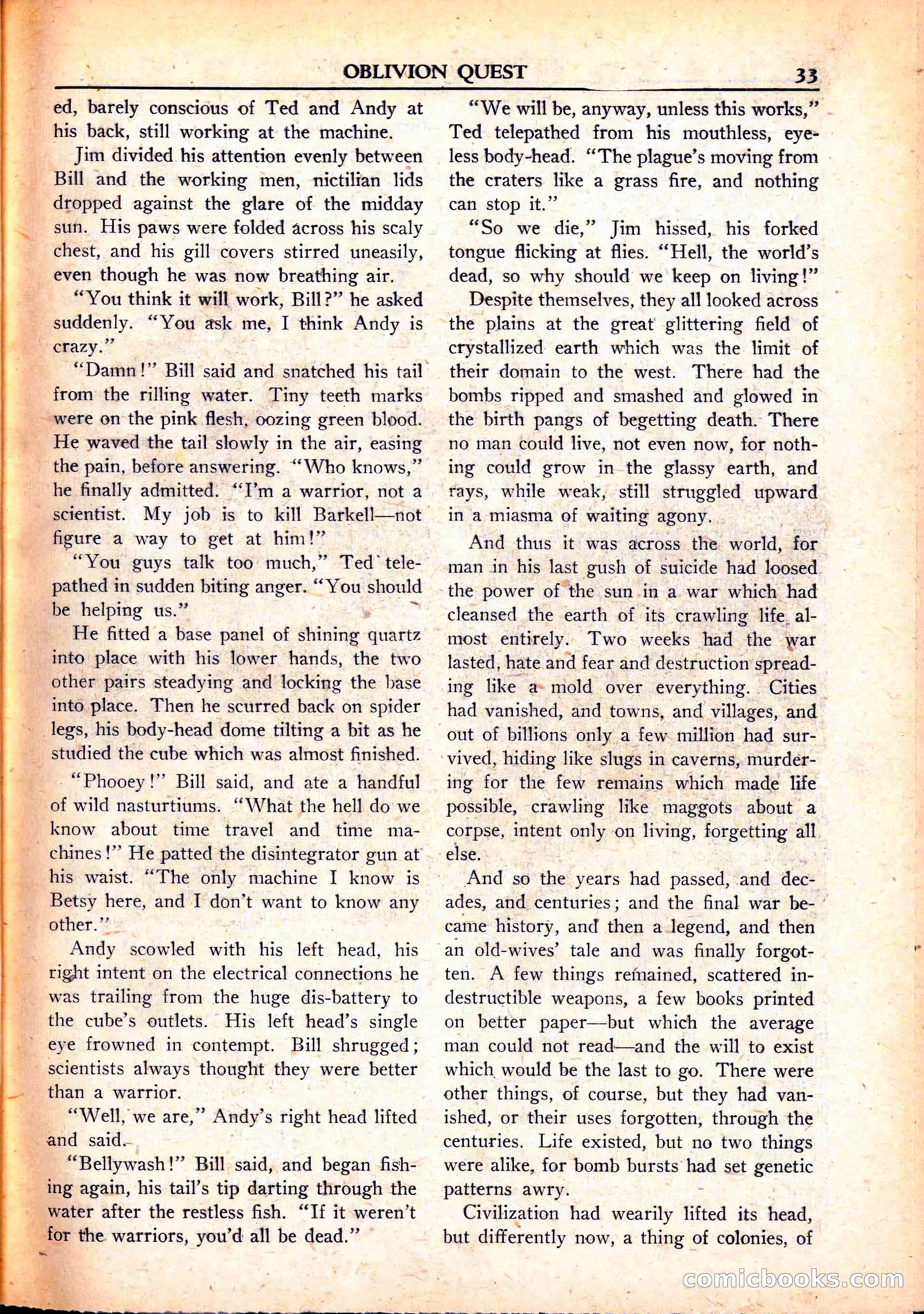 Super Science Stories, June 1951 — page 33 of 116
