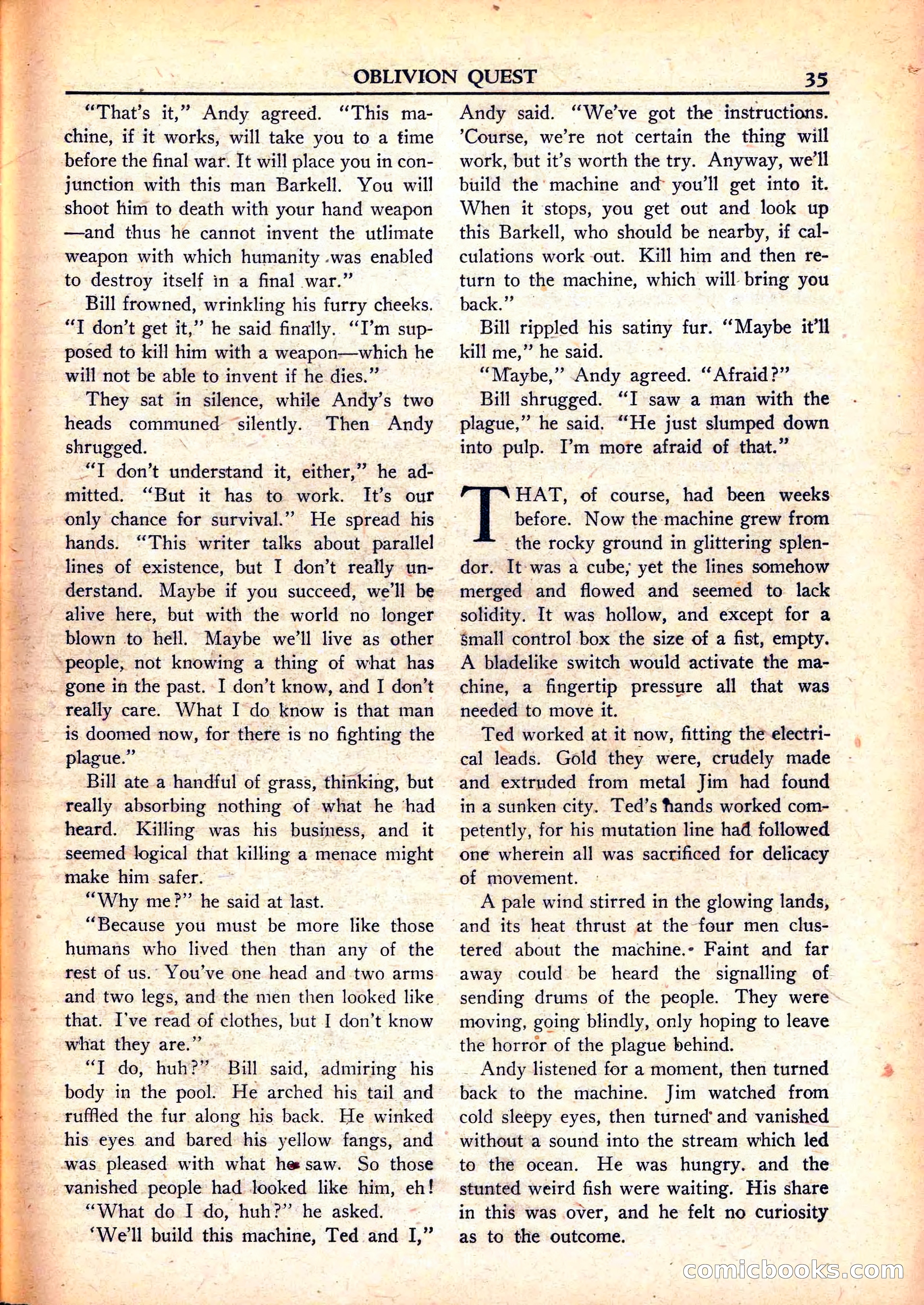 Super Science Stories, June 1951 — page 35 of 116