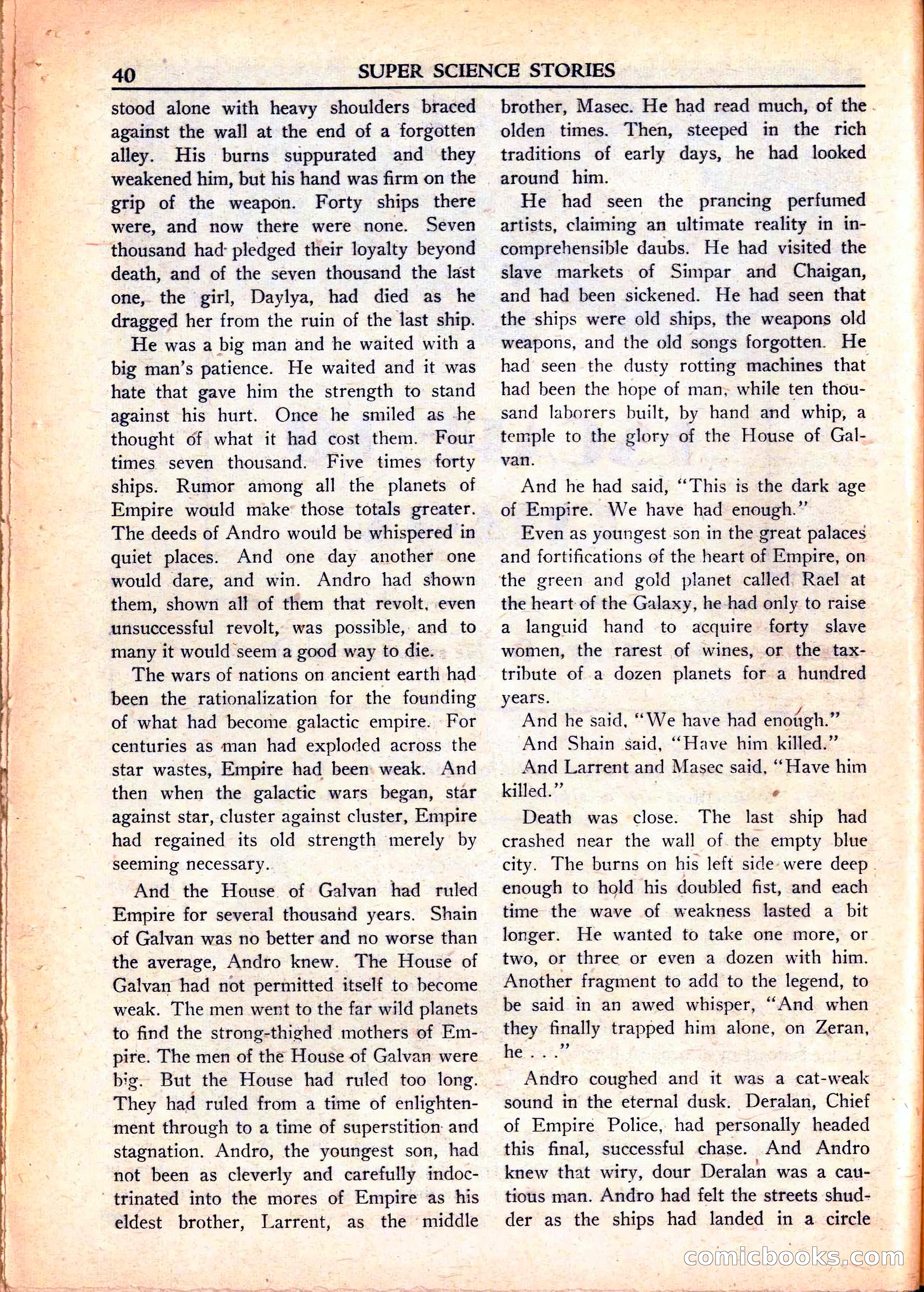 Super Science Stories, June 1951 — page 40 of 116