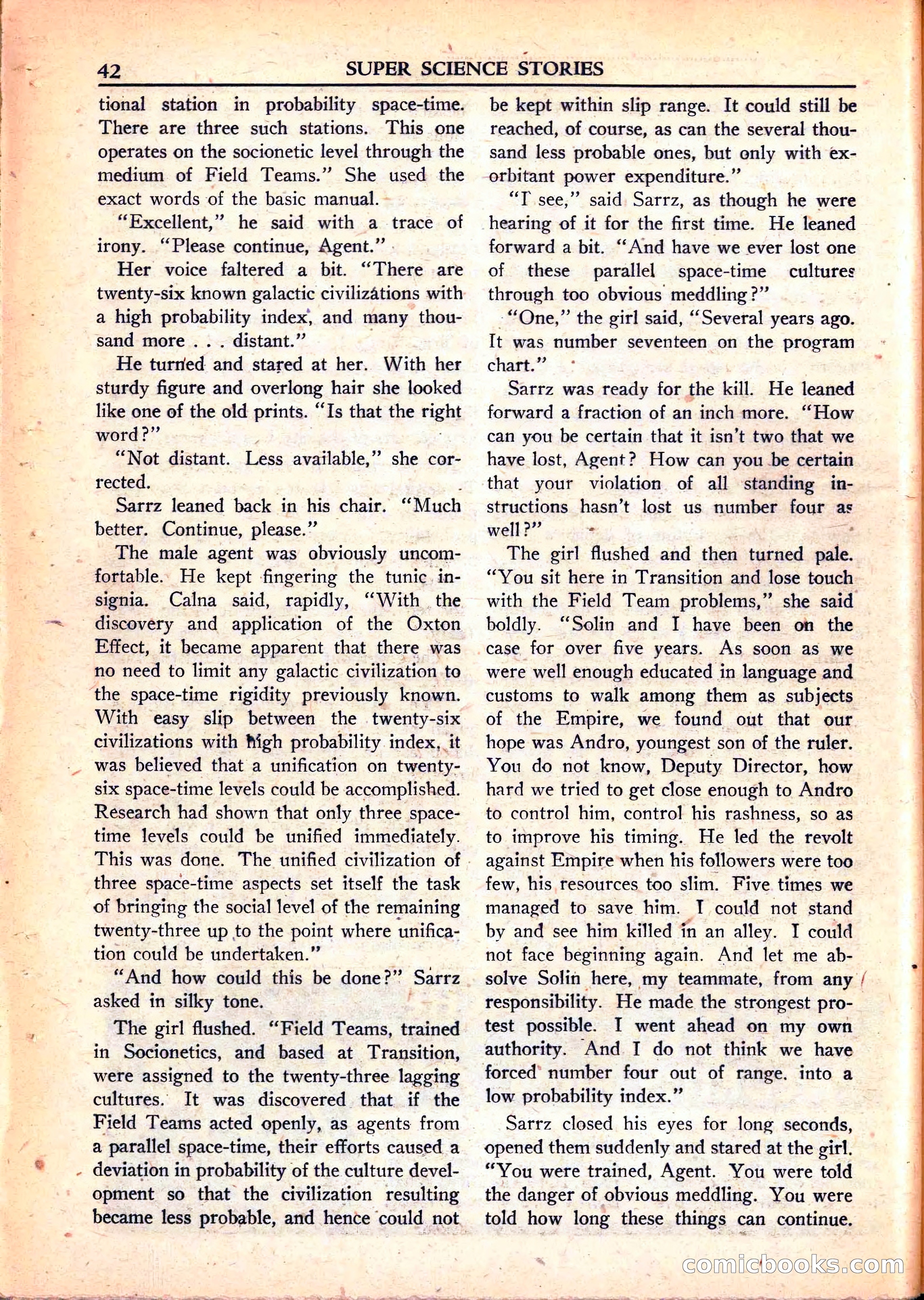 Super Science Stories, June 1951 — page 42 of 116