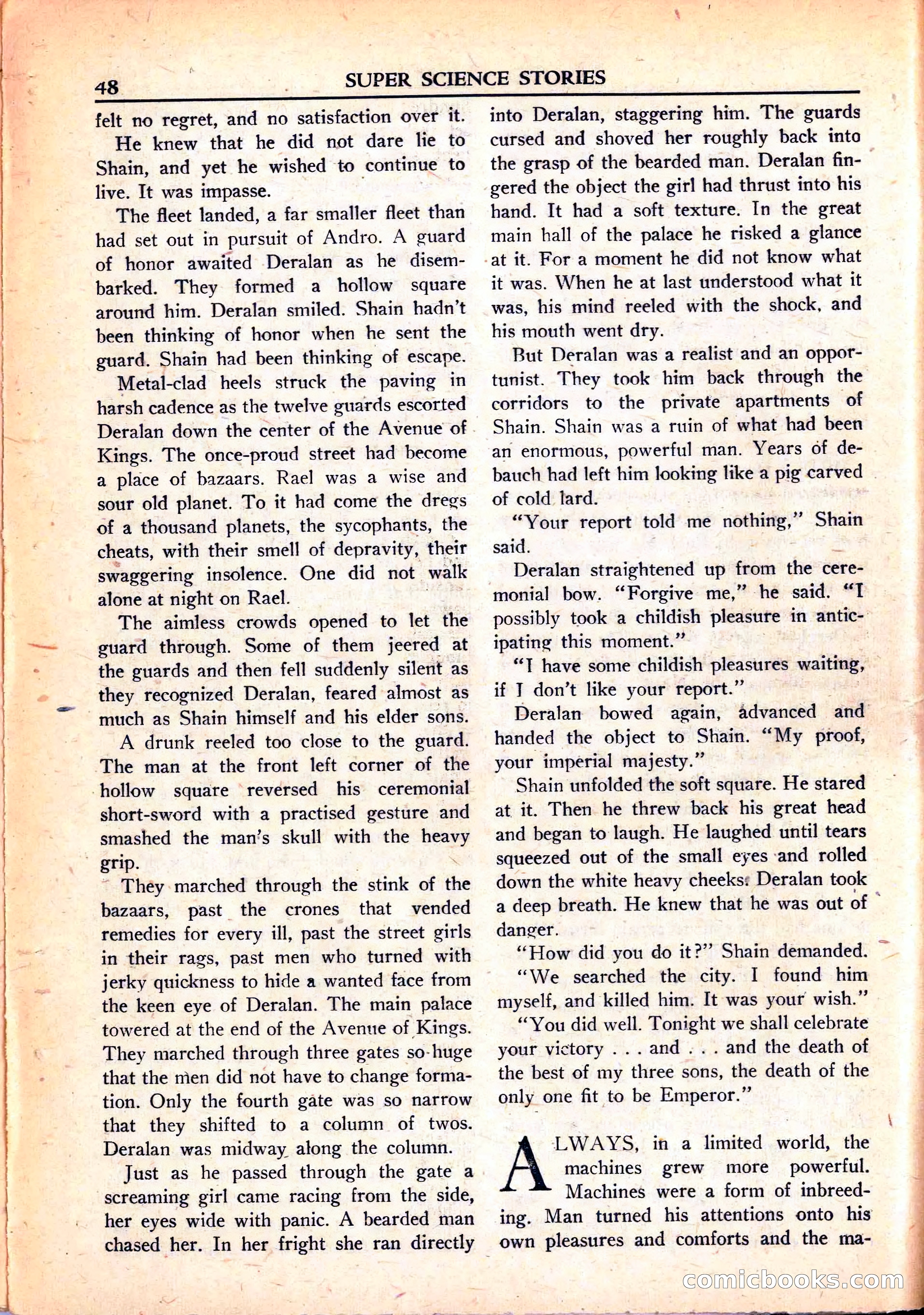 Super Science Stories, June 1951 — page 48 of 116