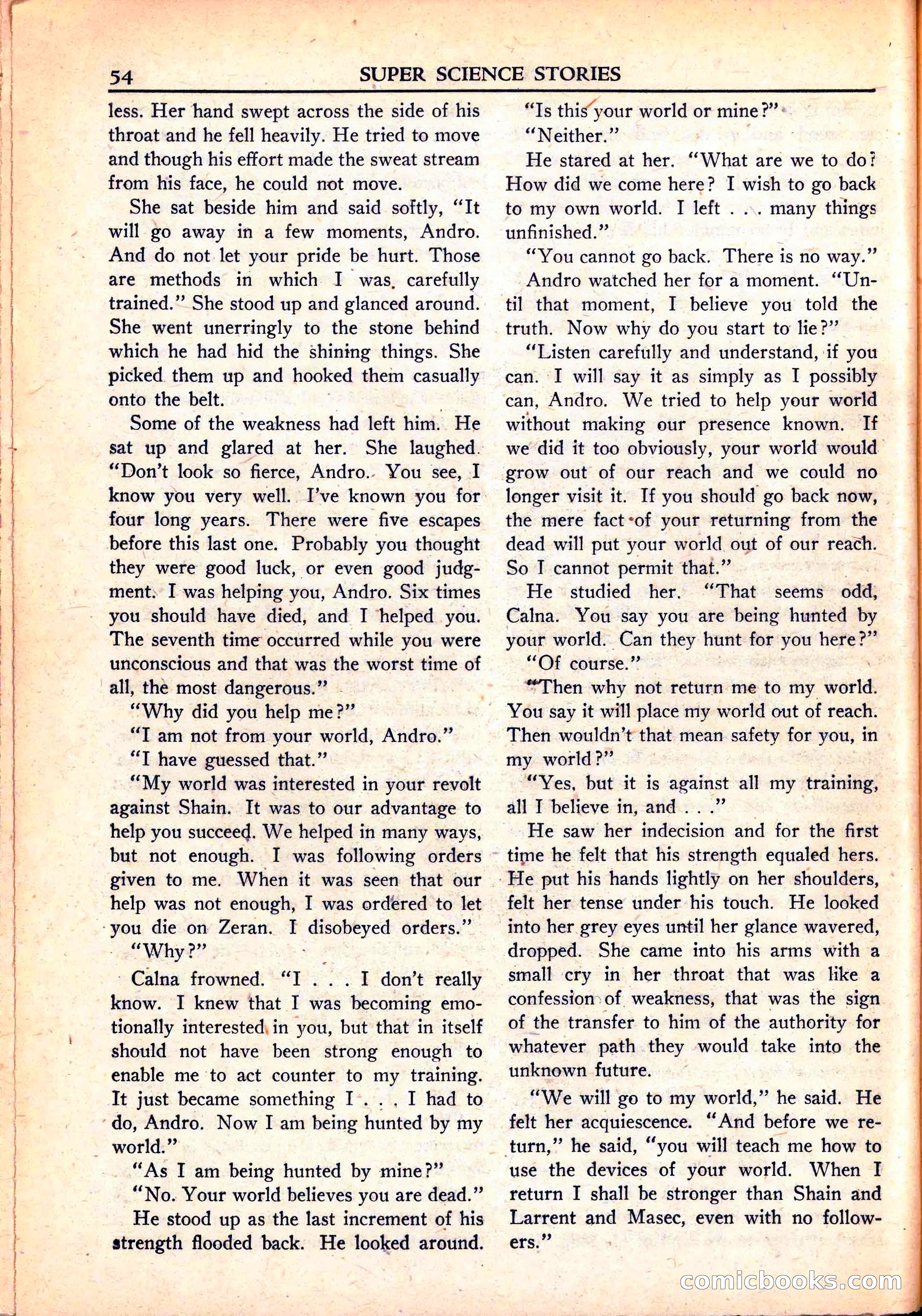 Super Science Stories, June 1951 — page 54 of 116