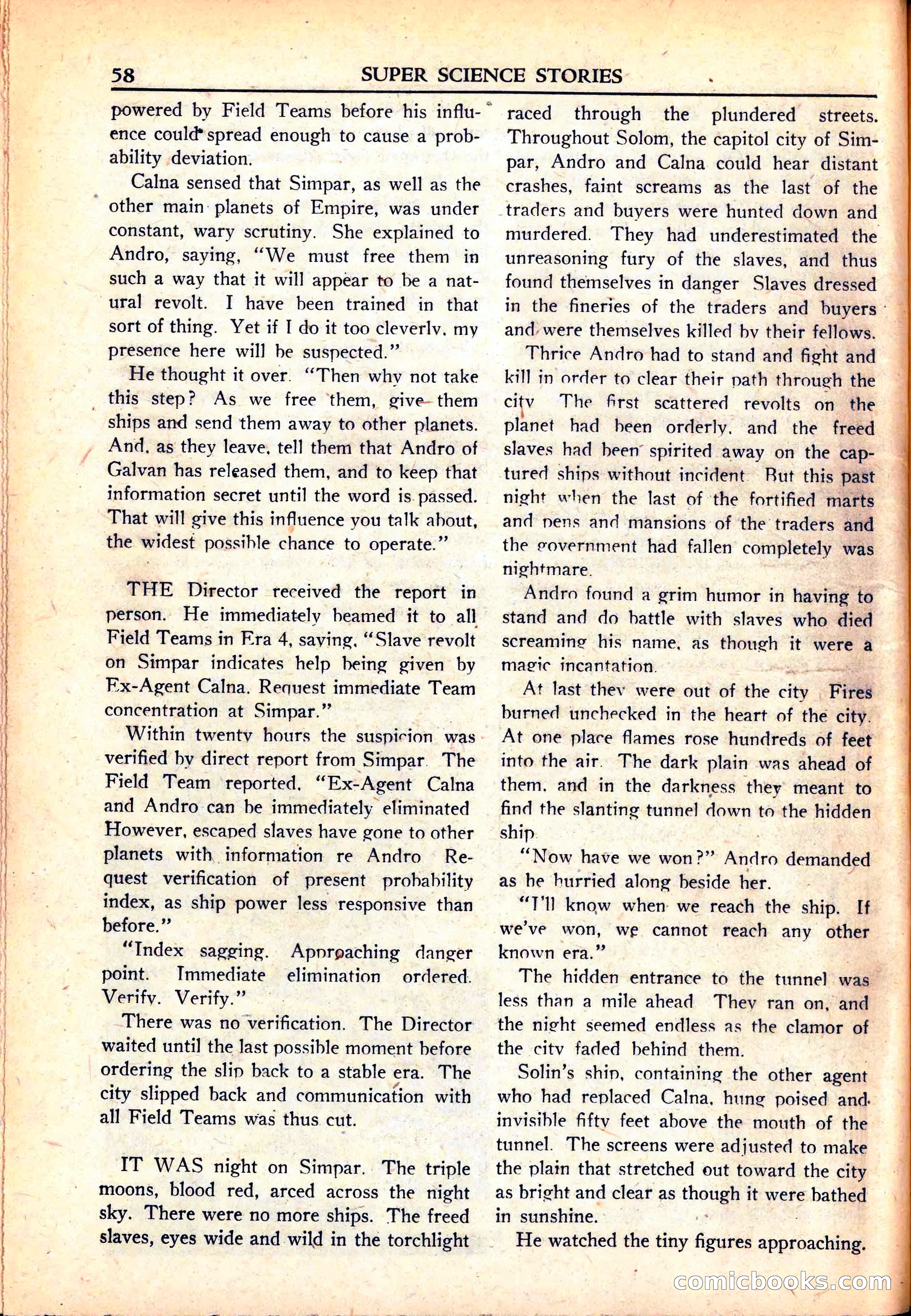 Super Science Stories, June 1951 — page 58 of 116