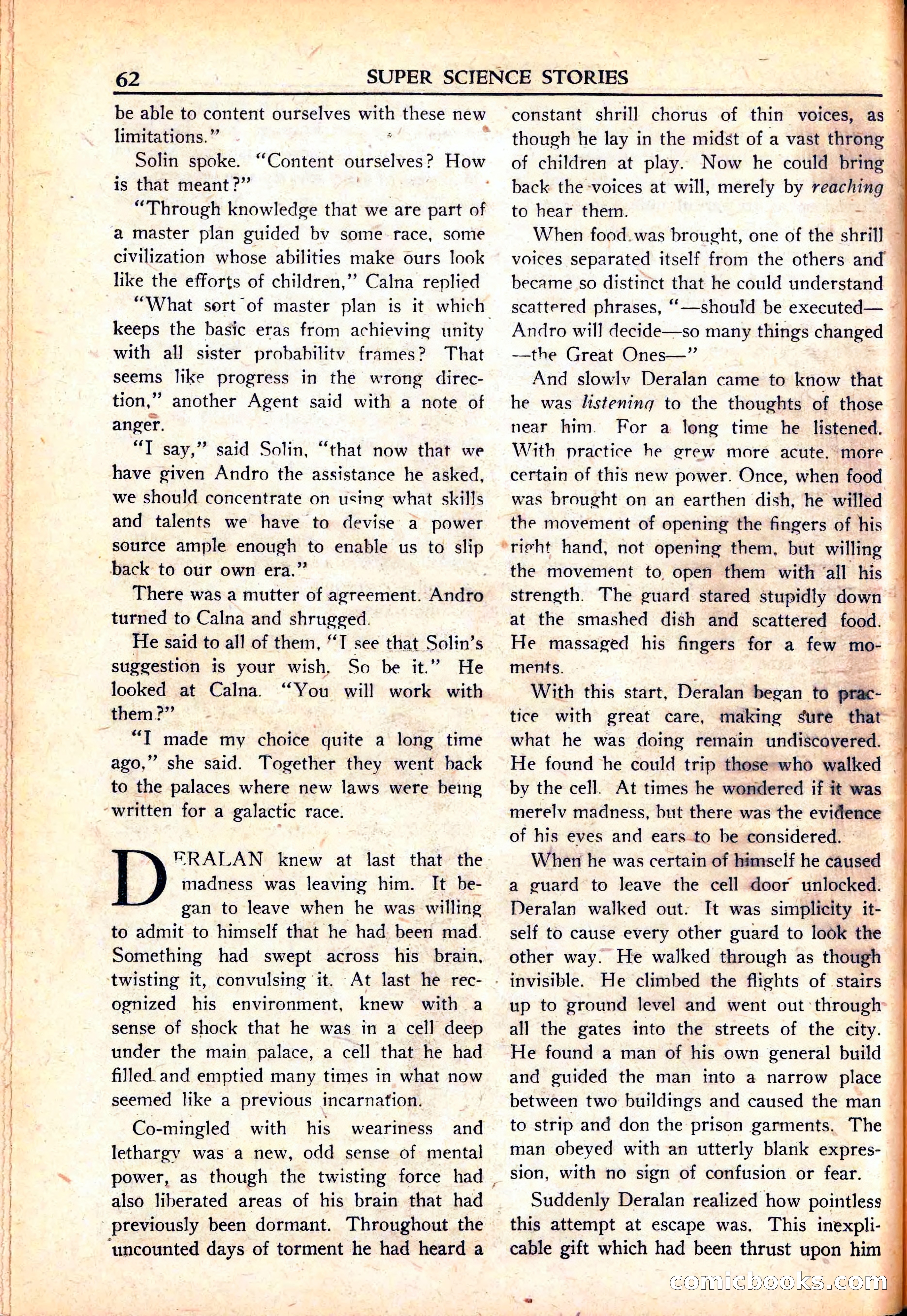 Super Science Stories, June 1951 — page 62 of 116