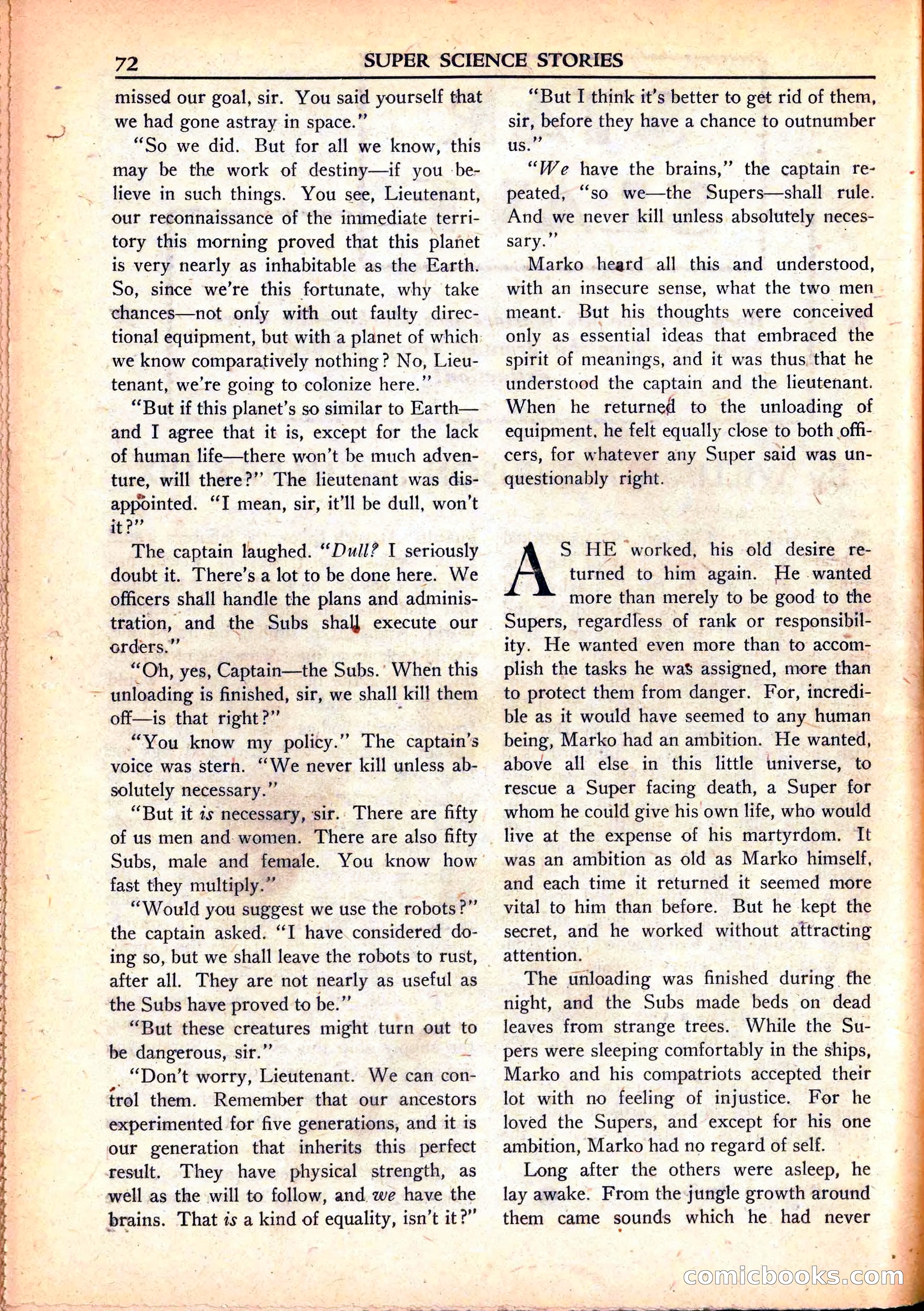 Super Science Stories, June 1951 — page 72 of 116