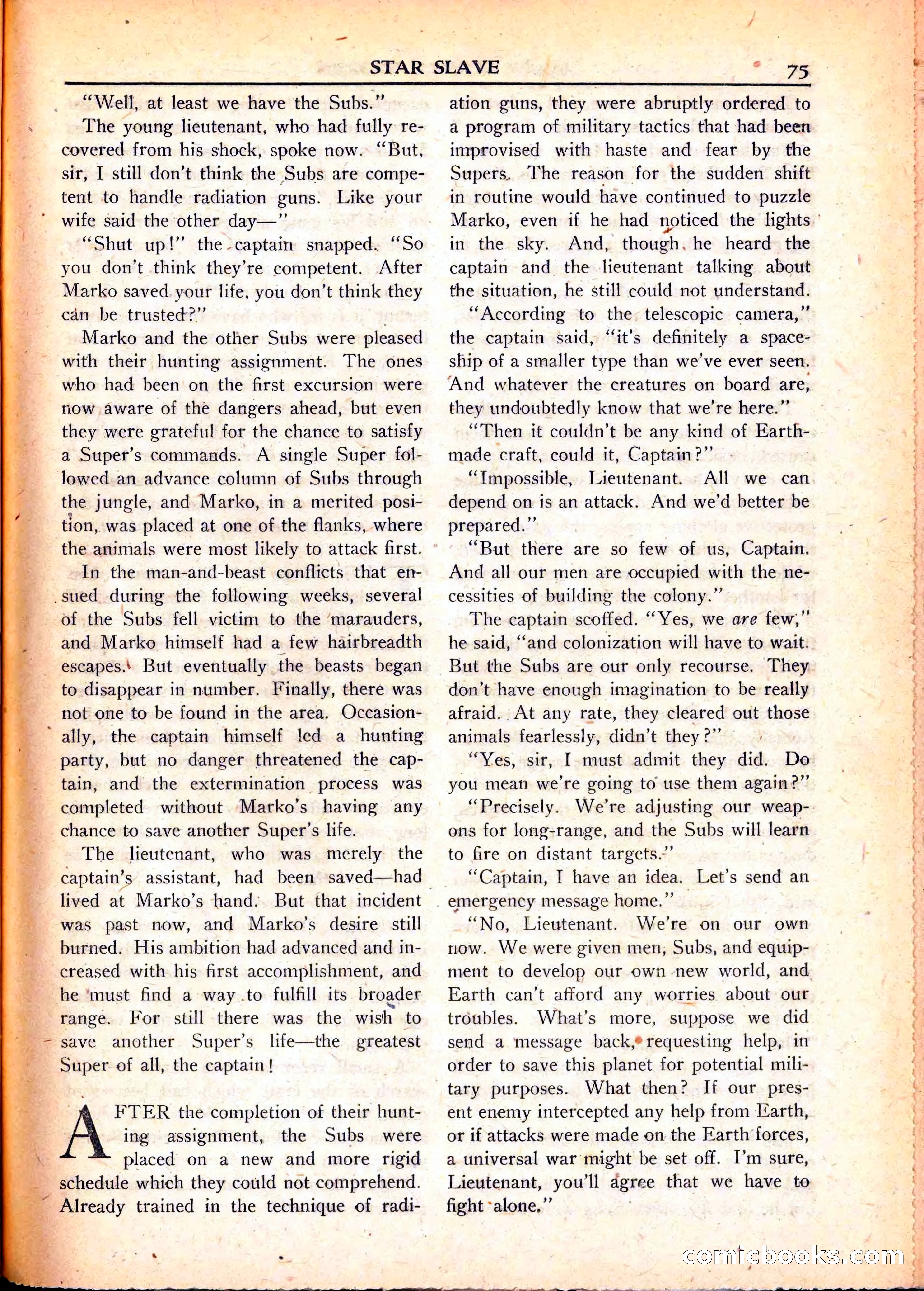 Super Science Stories, June 1951 — page 75 of 116