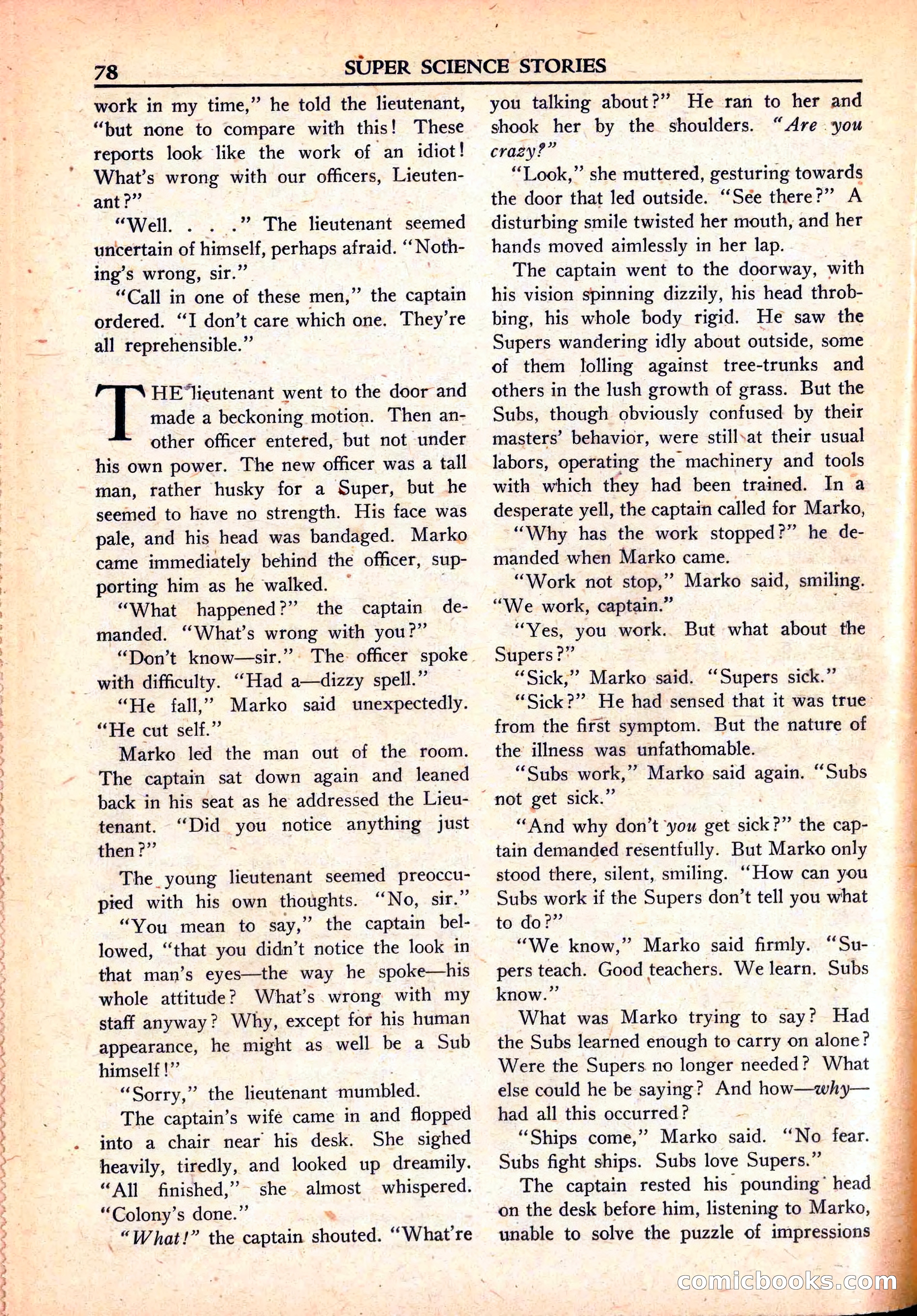 Super Science Stories, June 1951 — page 78 of 116