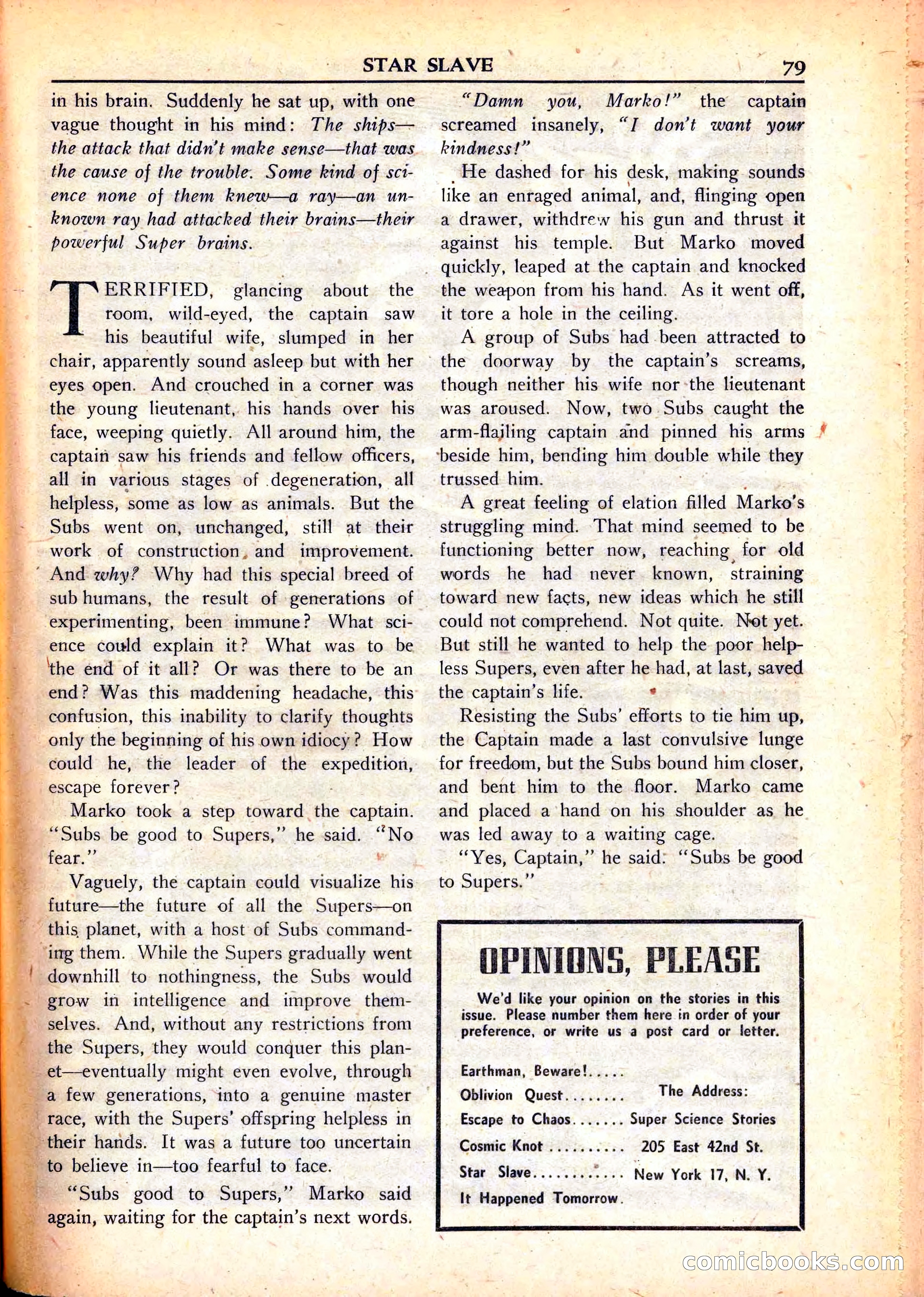 Super Science Stories, June 1951 — page 79 of 116