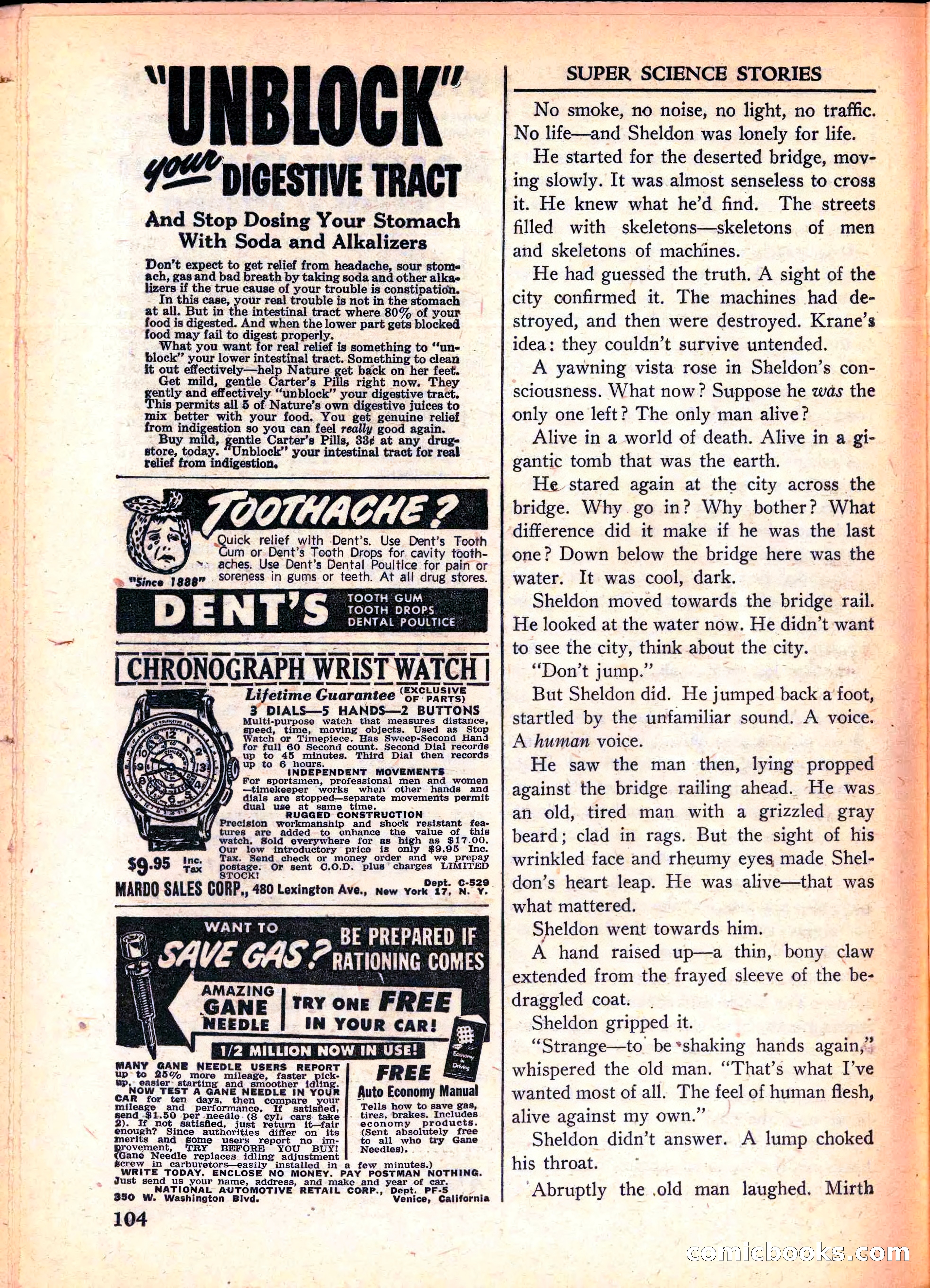 Super Science Stories, June 1951 — page 104 of 116