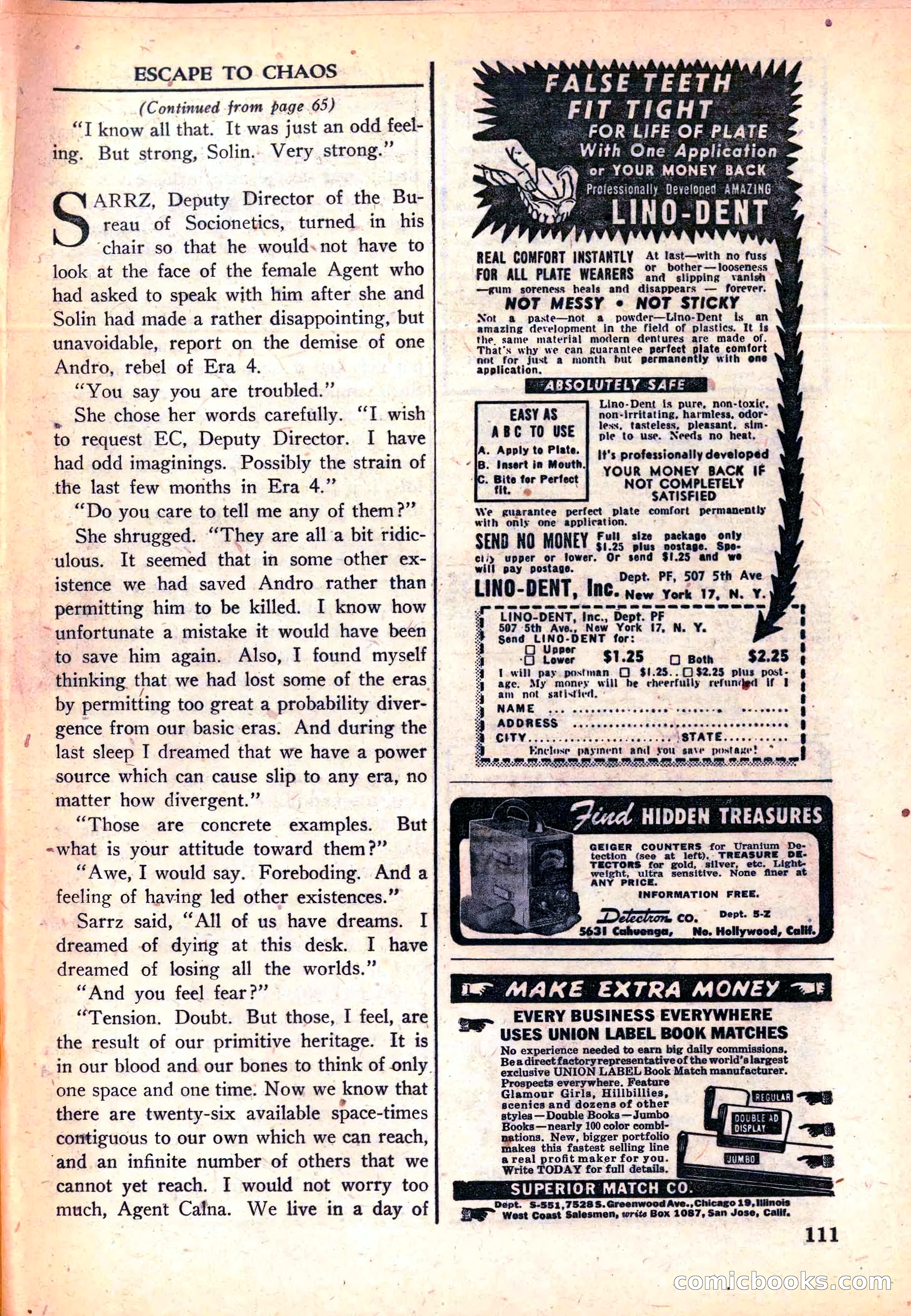 Super Science Stories, June 1951 — page 111 of 116