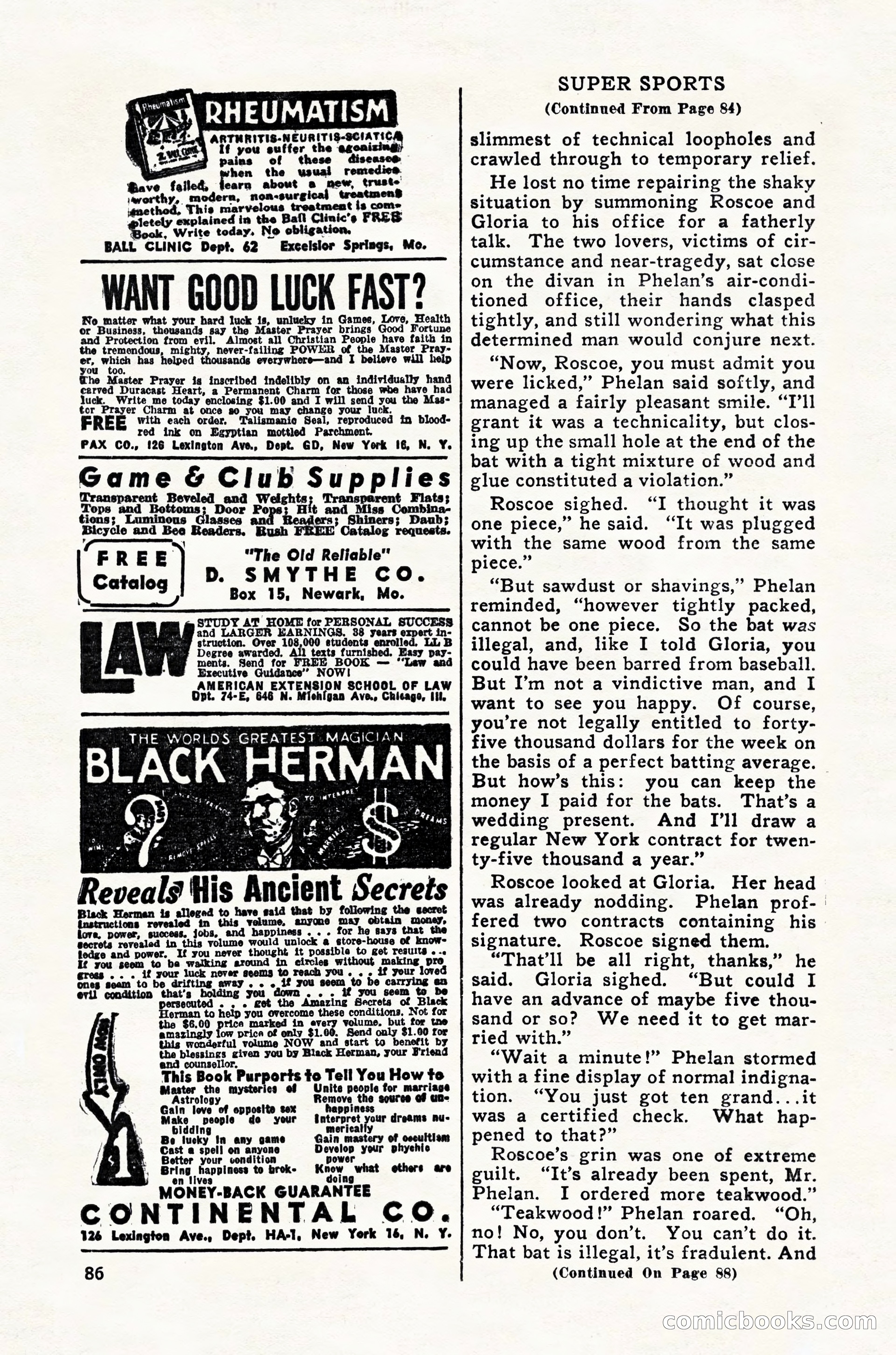 Super Sports, February 1947 — page 86 of 100