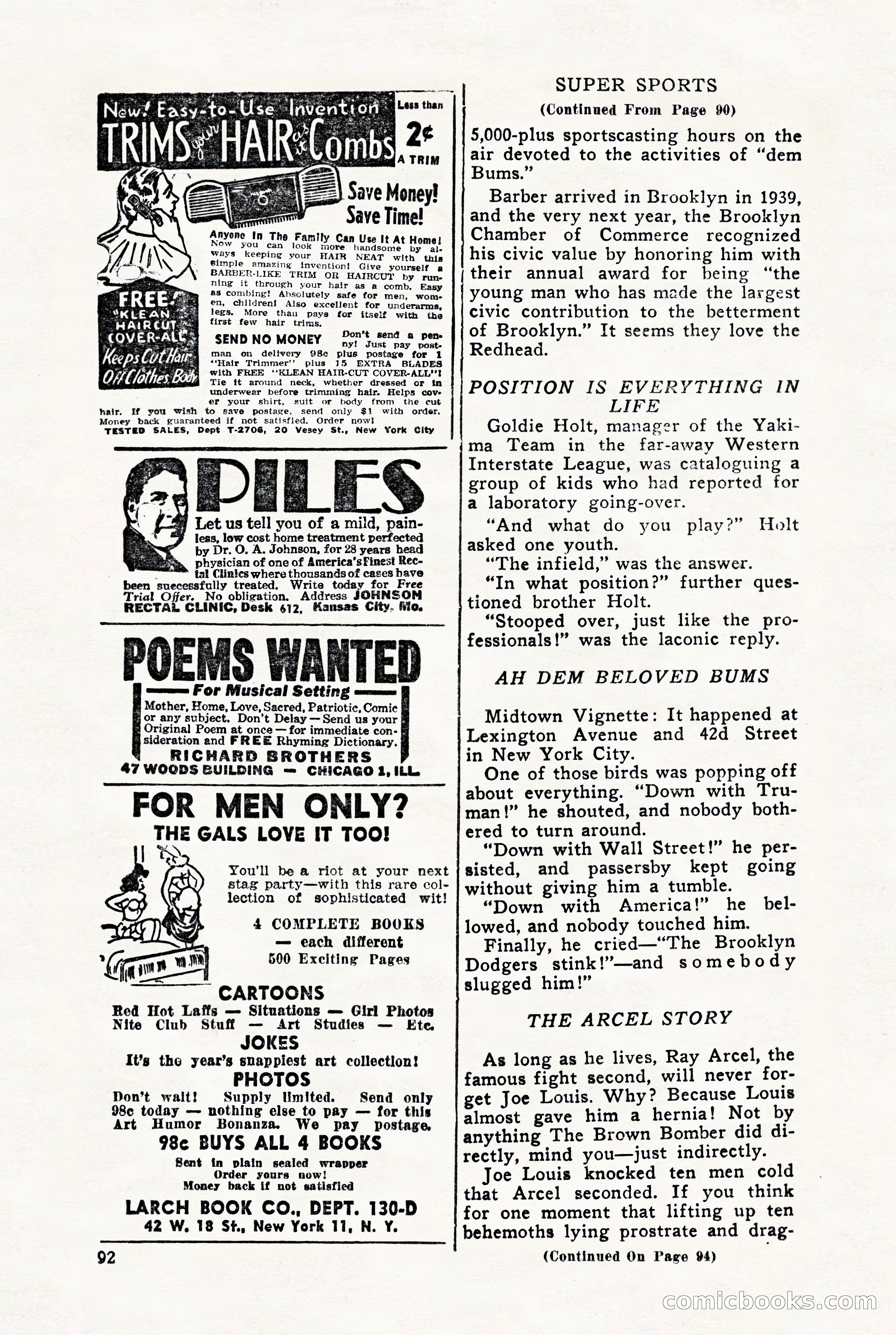 Super Sports, June 1947 — page 92 of 100