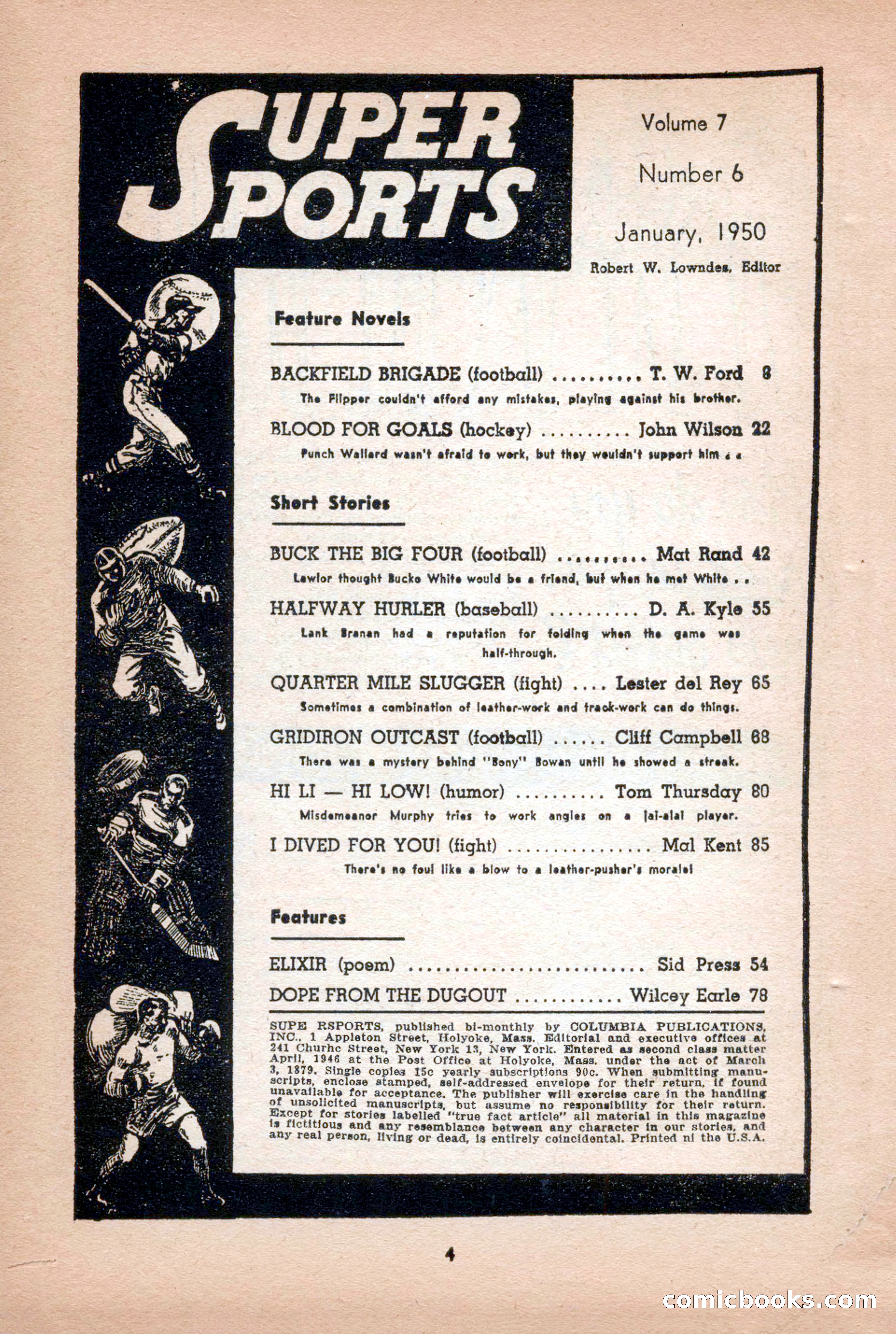 Super Sports, January 1950 — page 4 of 100