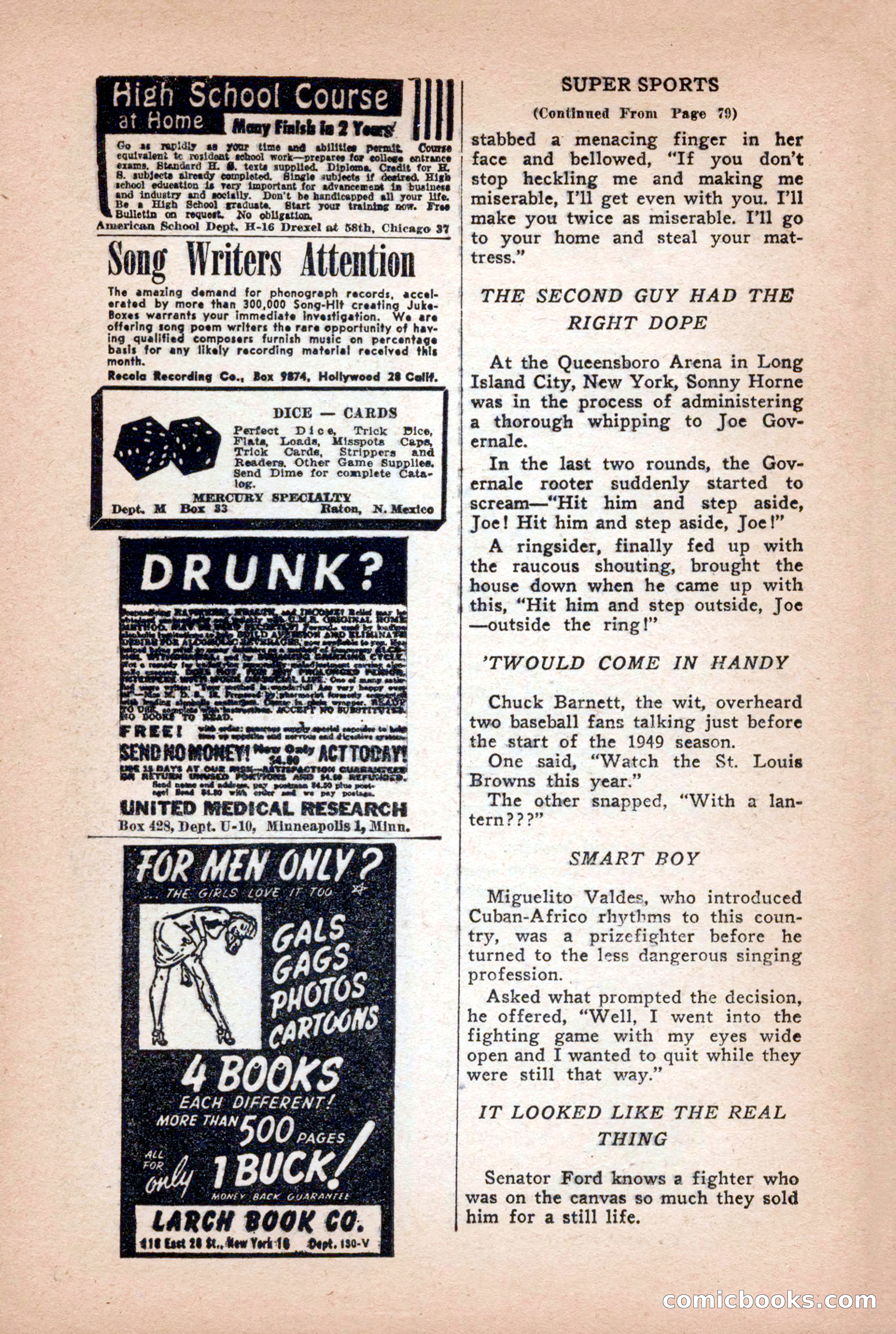 Super Sports, January 1950 — page 92 of 100