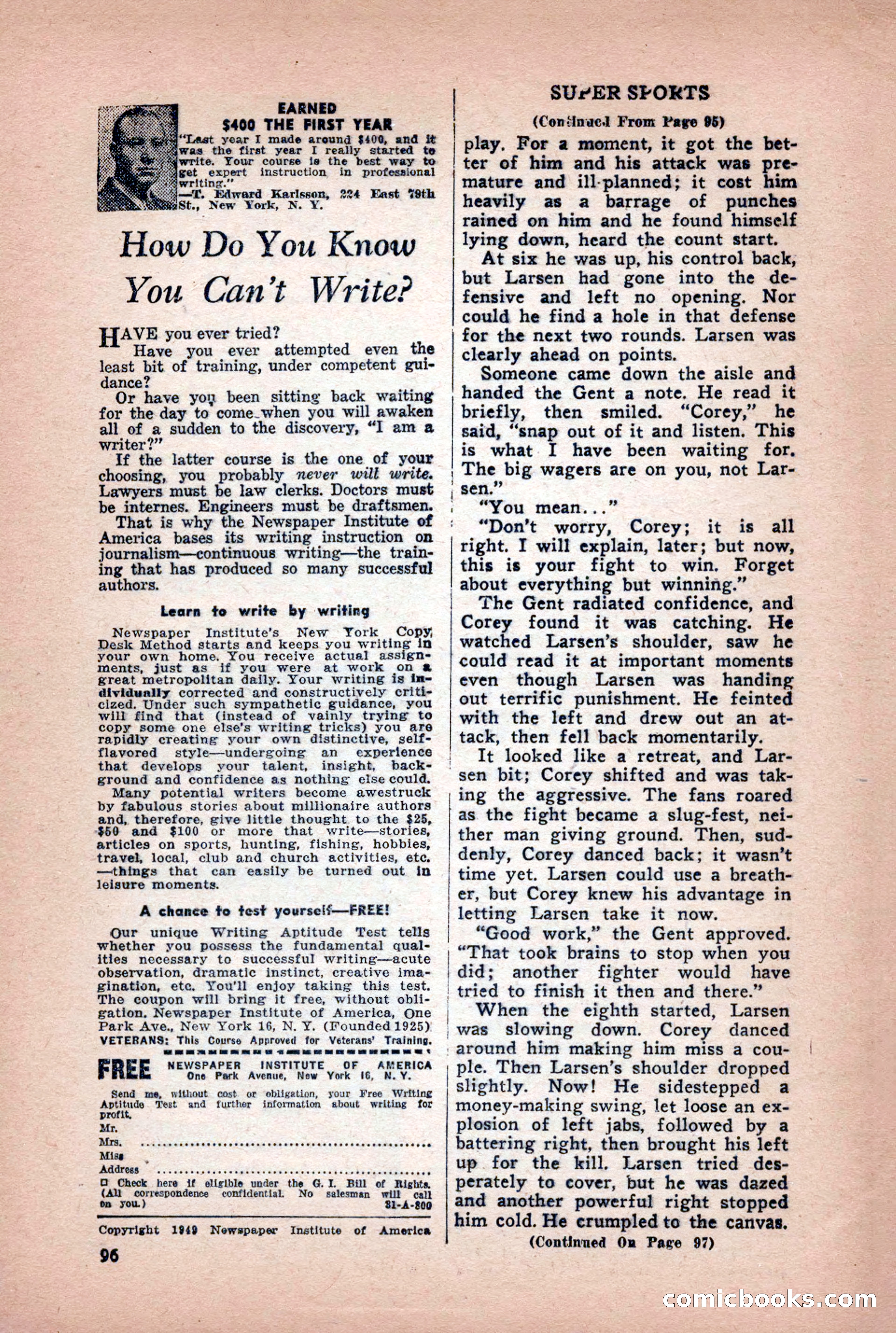 Super Sports, January 1950 — page 96 of 100