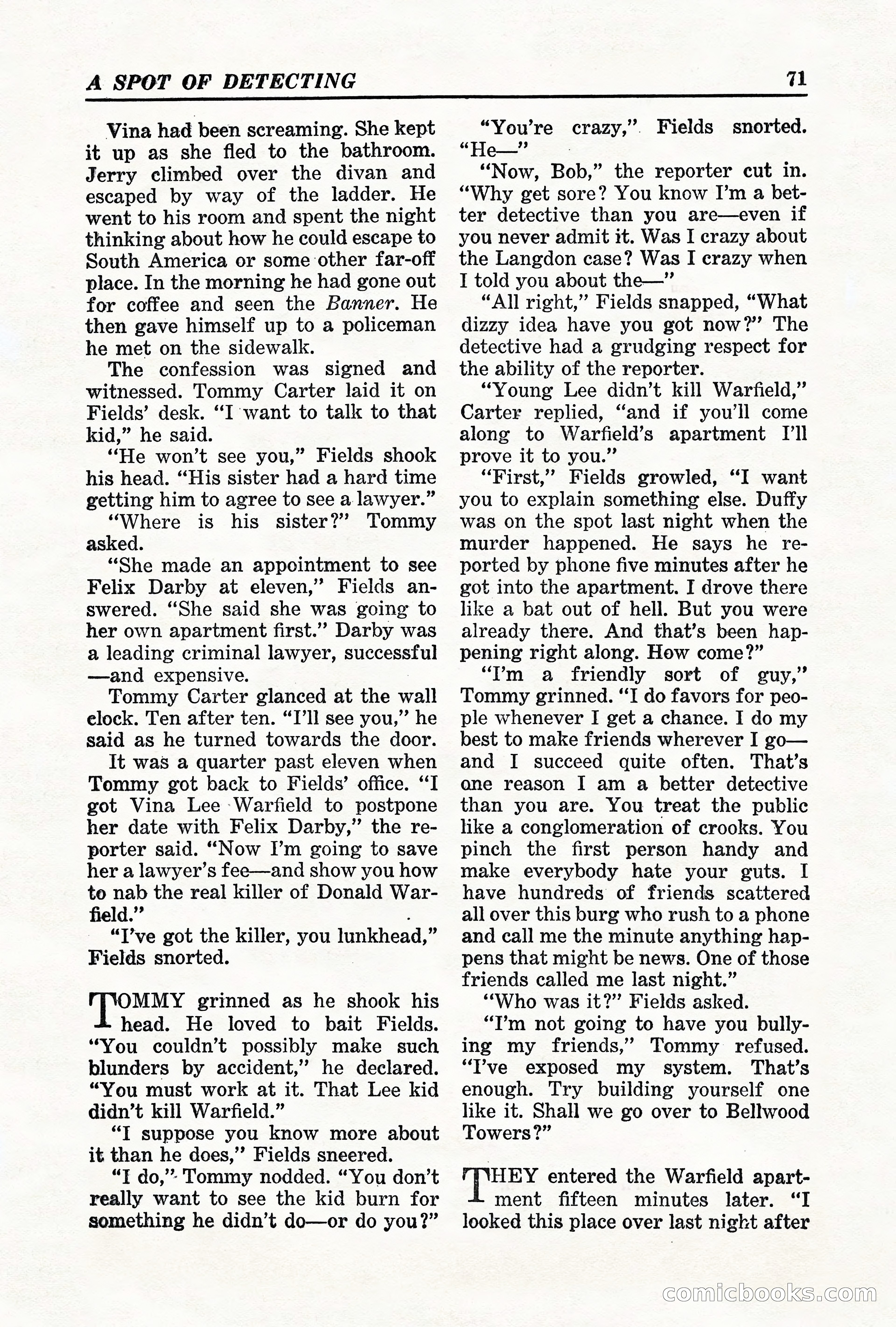 Super-Detective, May 1950 — page 71 of 132