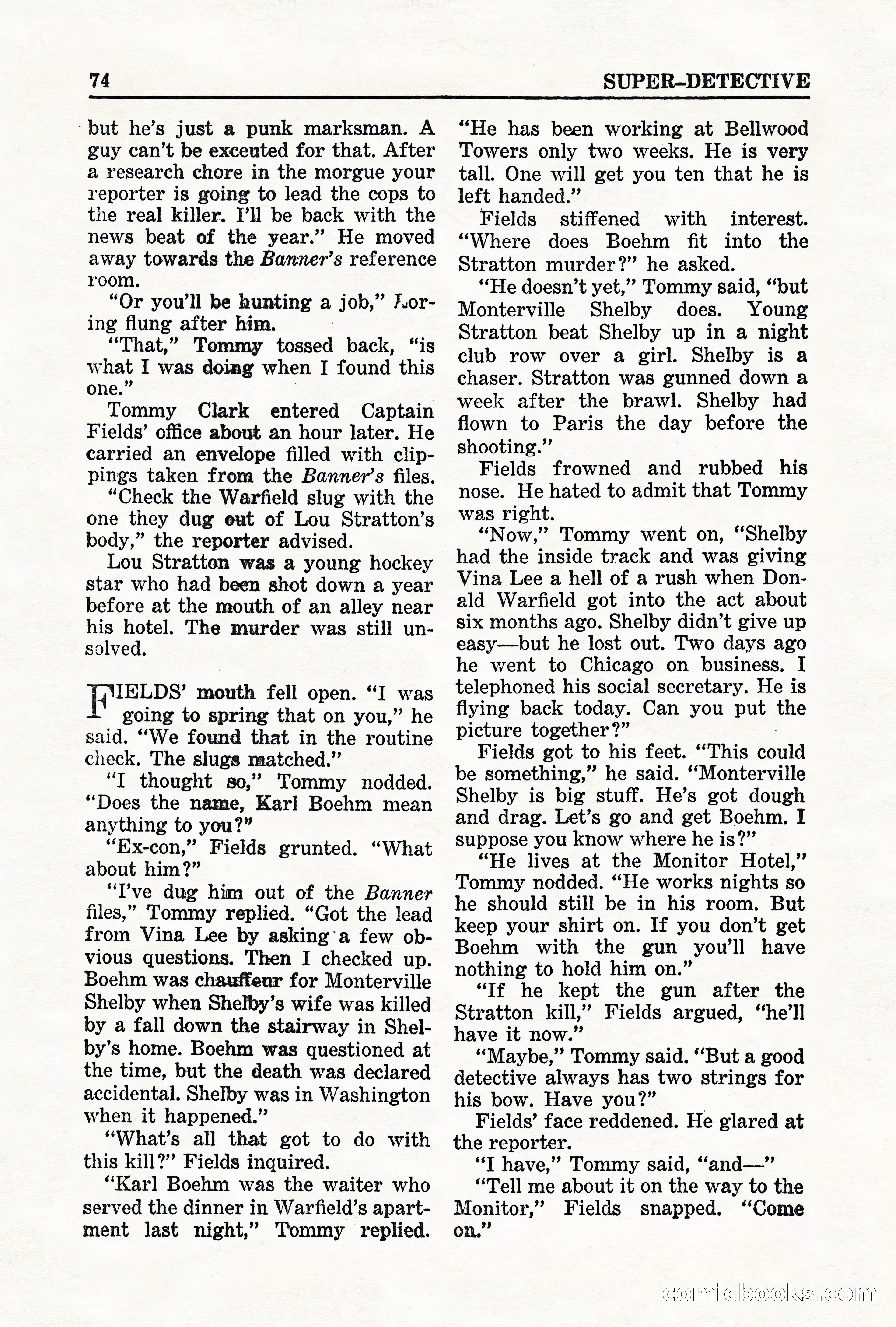 Super-Detective, May 1950 — page 74 of 132