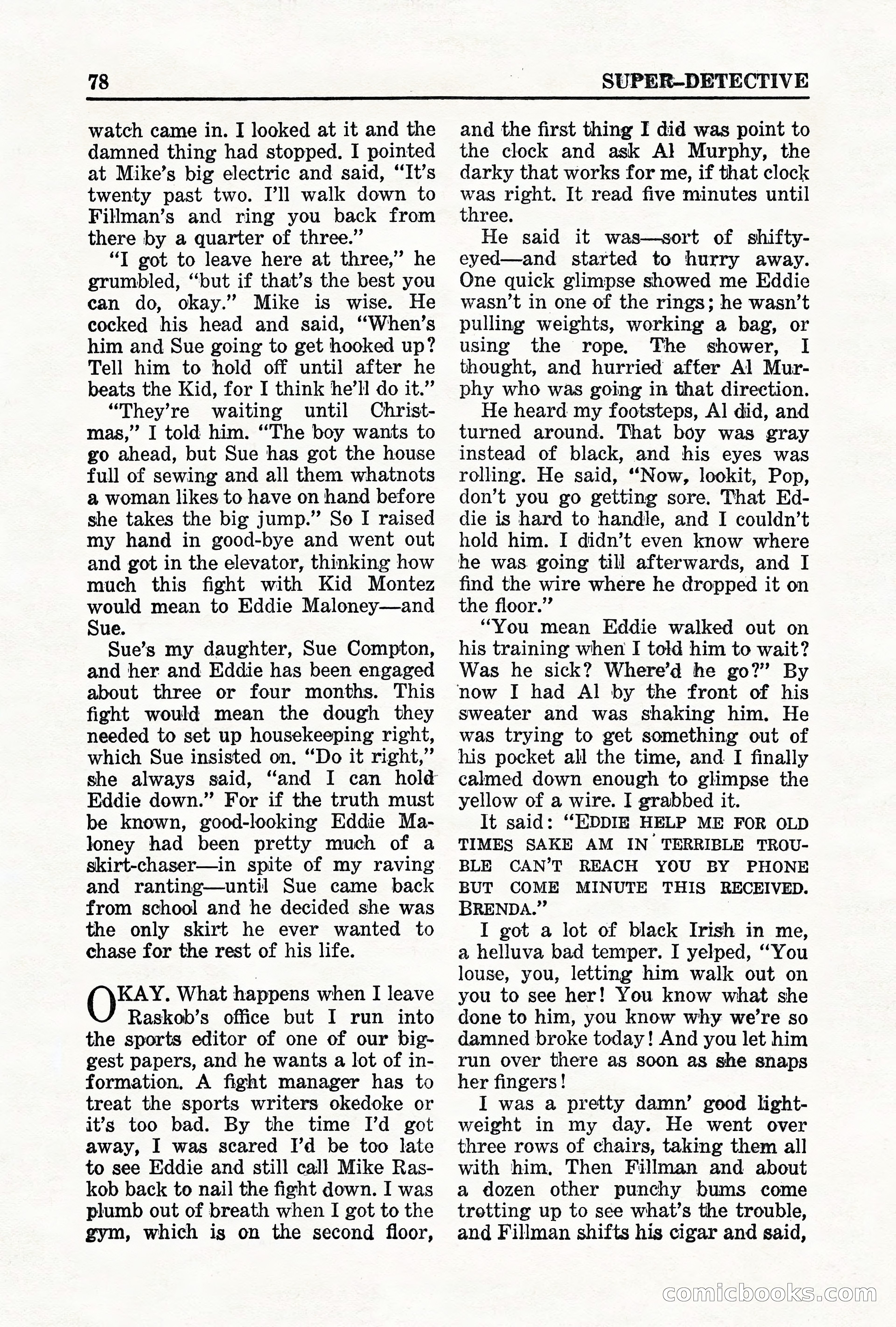 Super-Detective, May 1950 — page 78 of 132