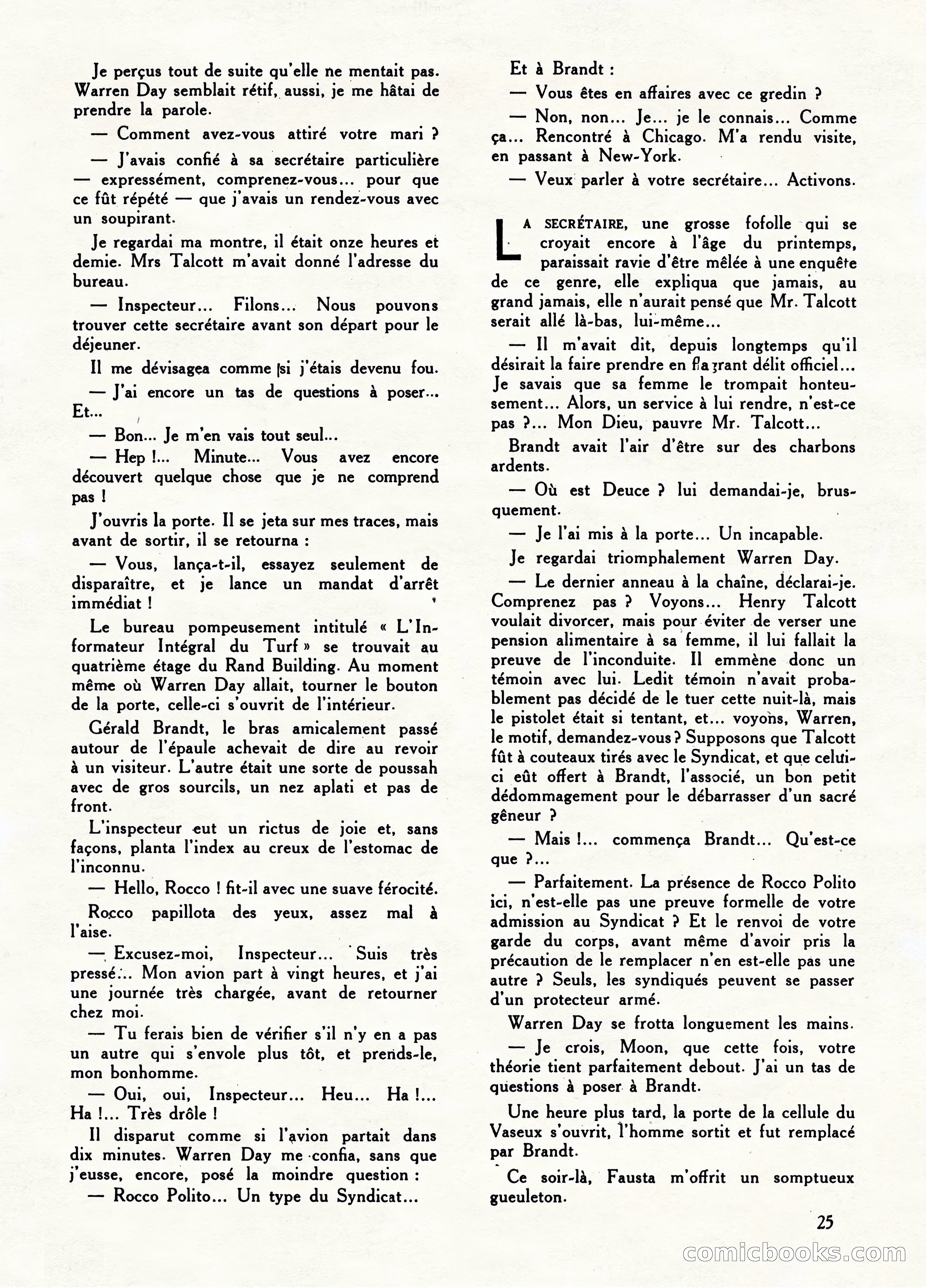Super Policier Magazine, No. 1 — page 25 of 84
