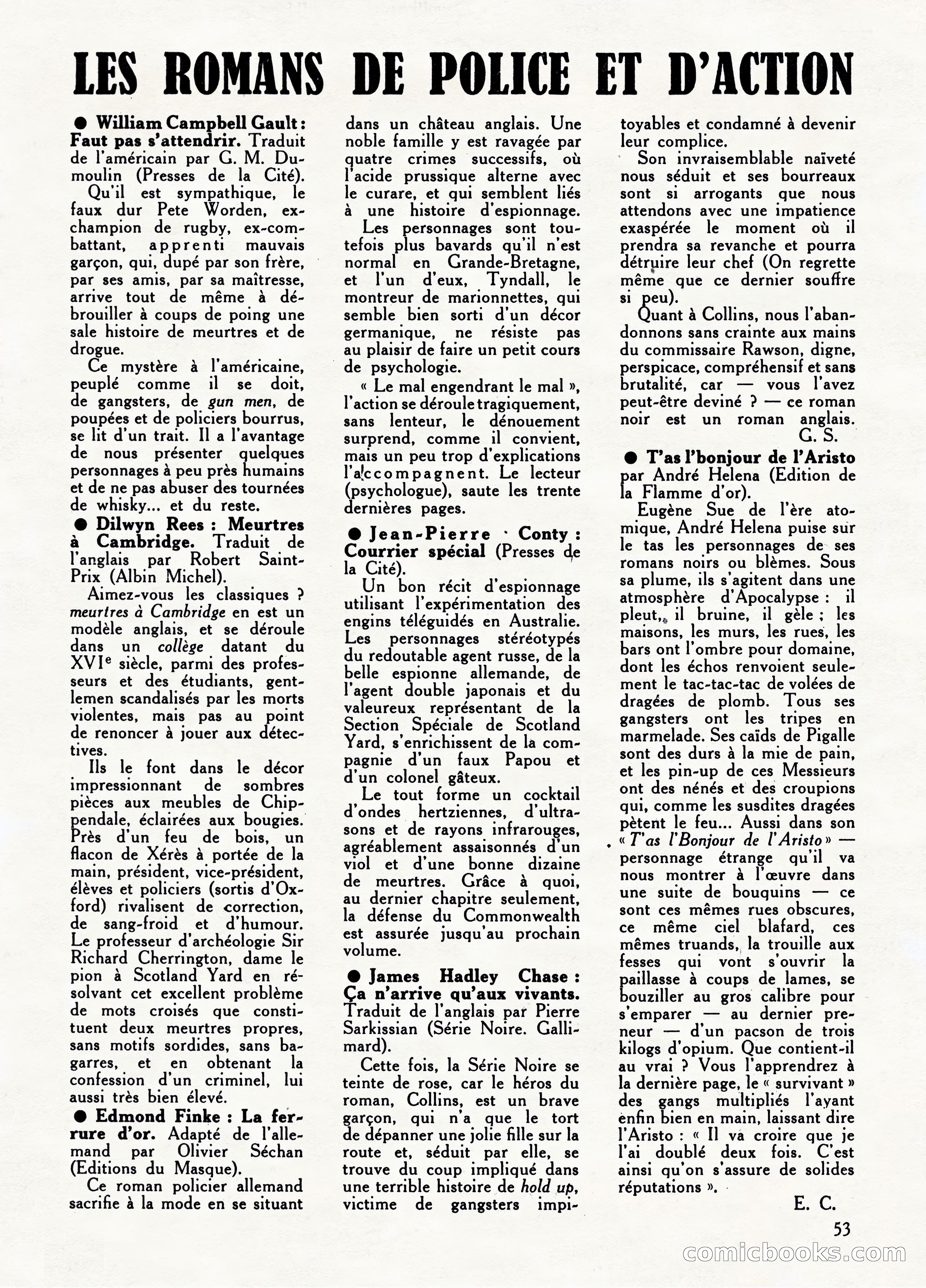 Super Policier Magazine, No. 1 — page 53 of 84