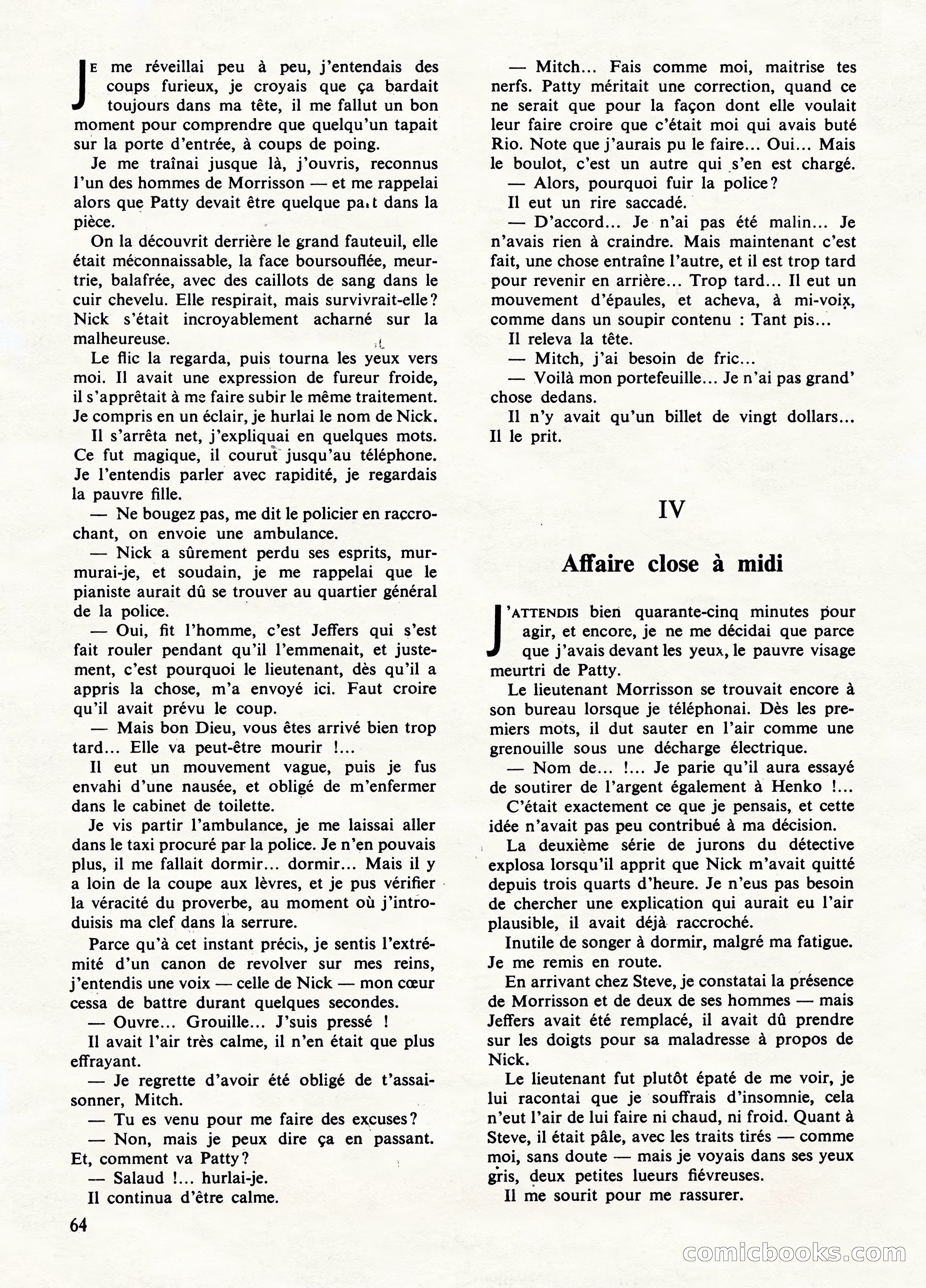 Super Policier Magazine, No. 1 — page 64 of 84