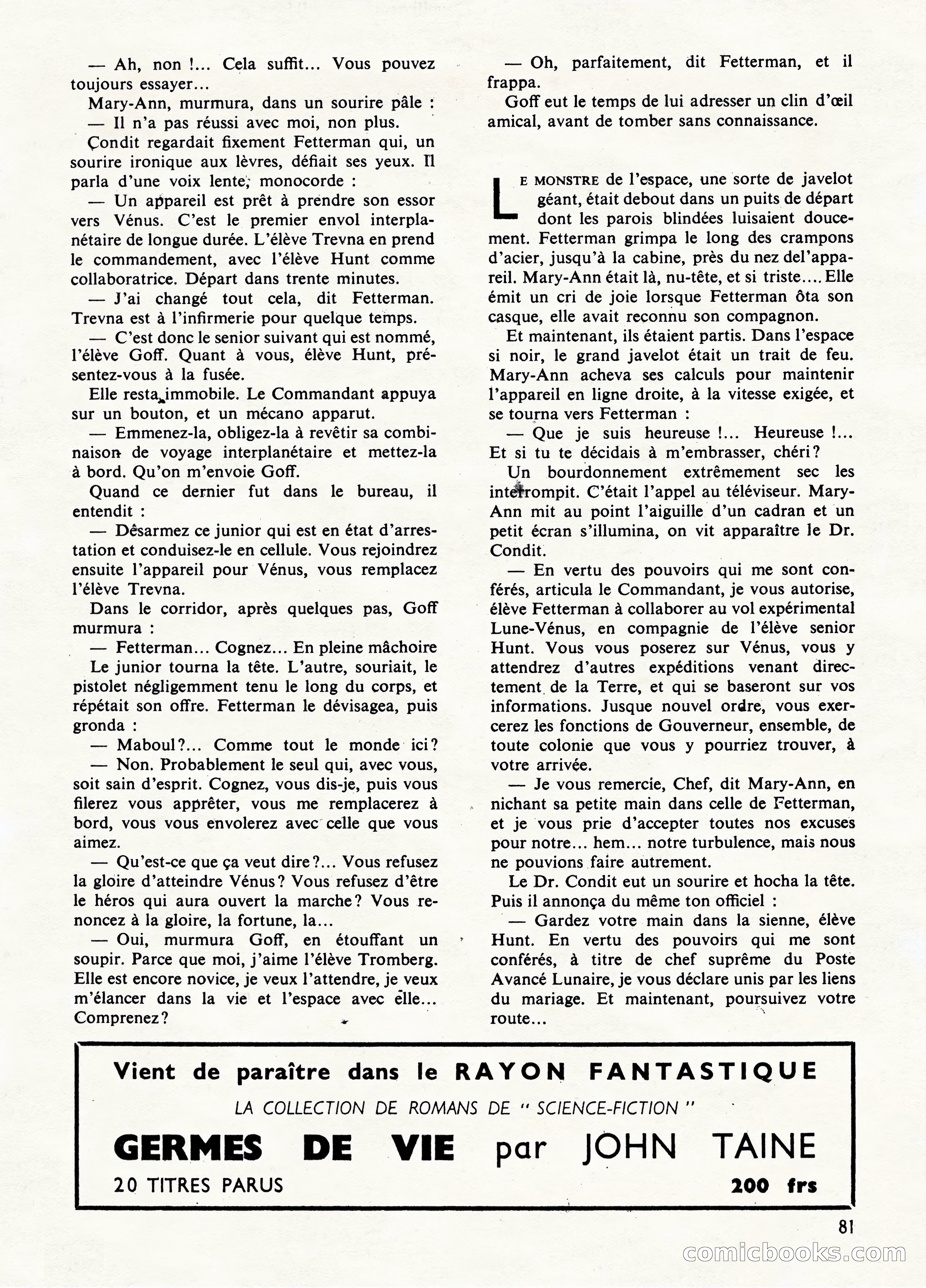 Super Policier Magazine, No. 1 — page 81 of 84