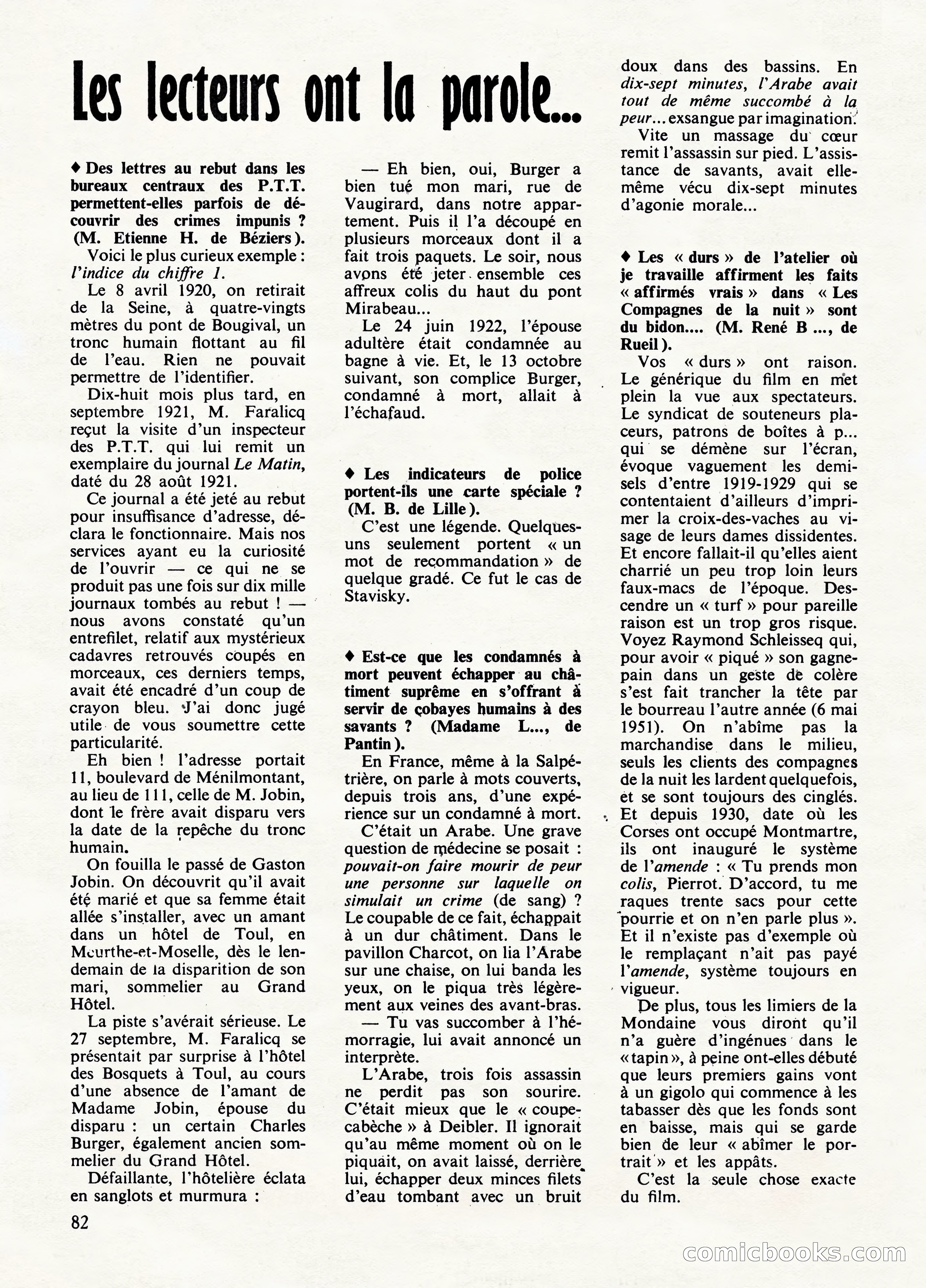 Super Policier Magazine, No. 1 — page 82 of 84