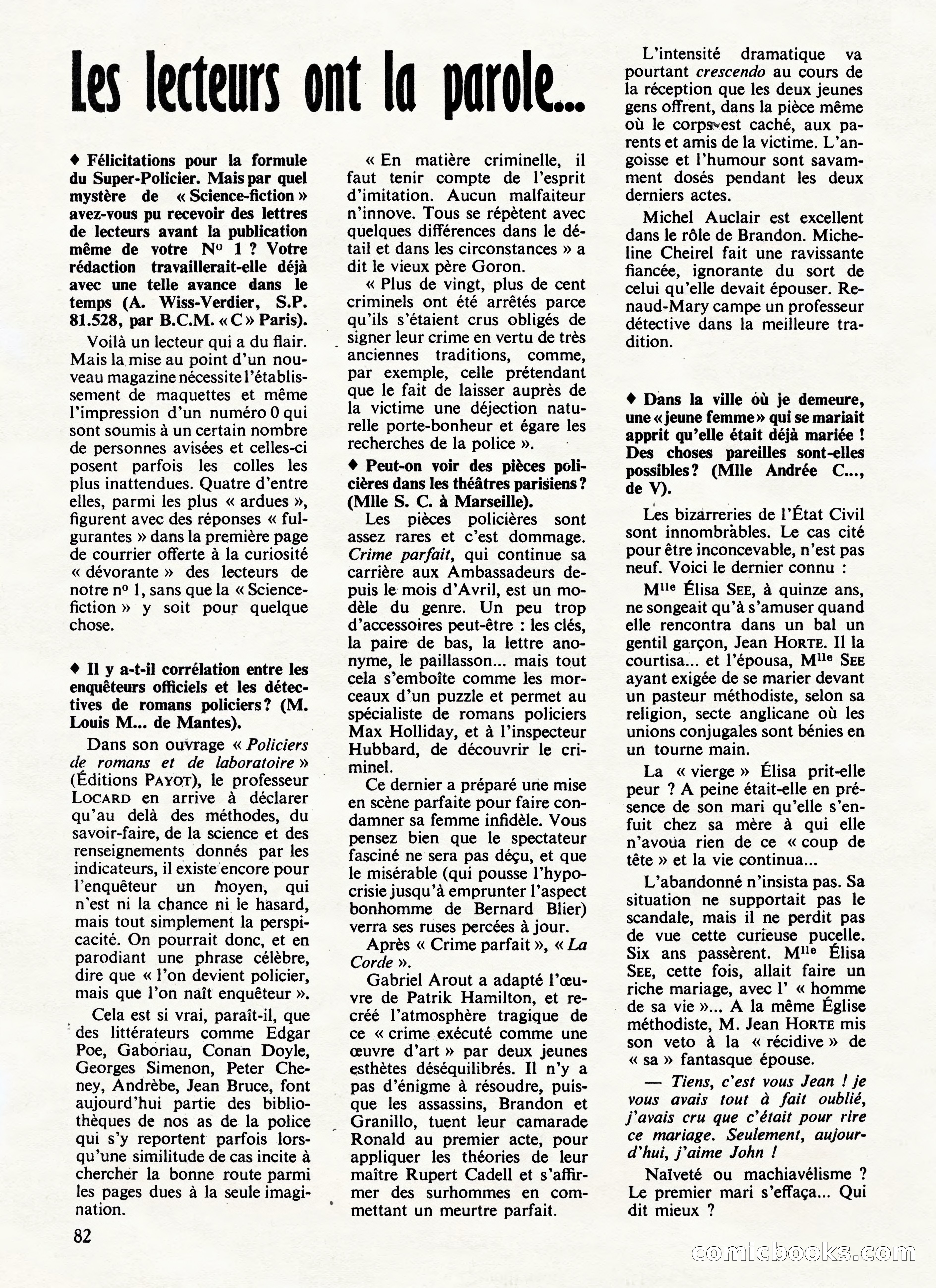Super Policier Magazine, No. 2 — page 82 of 84